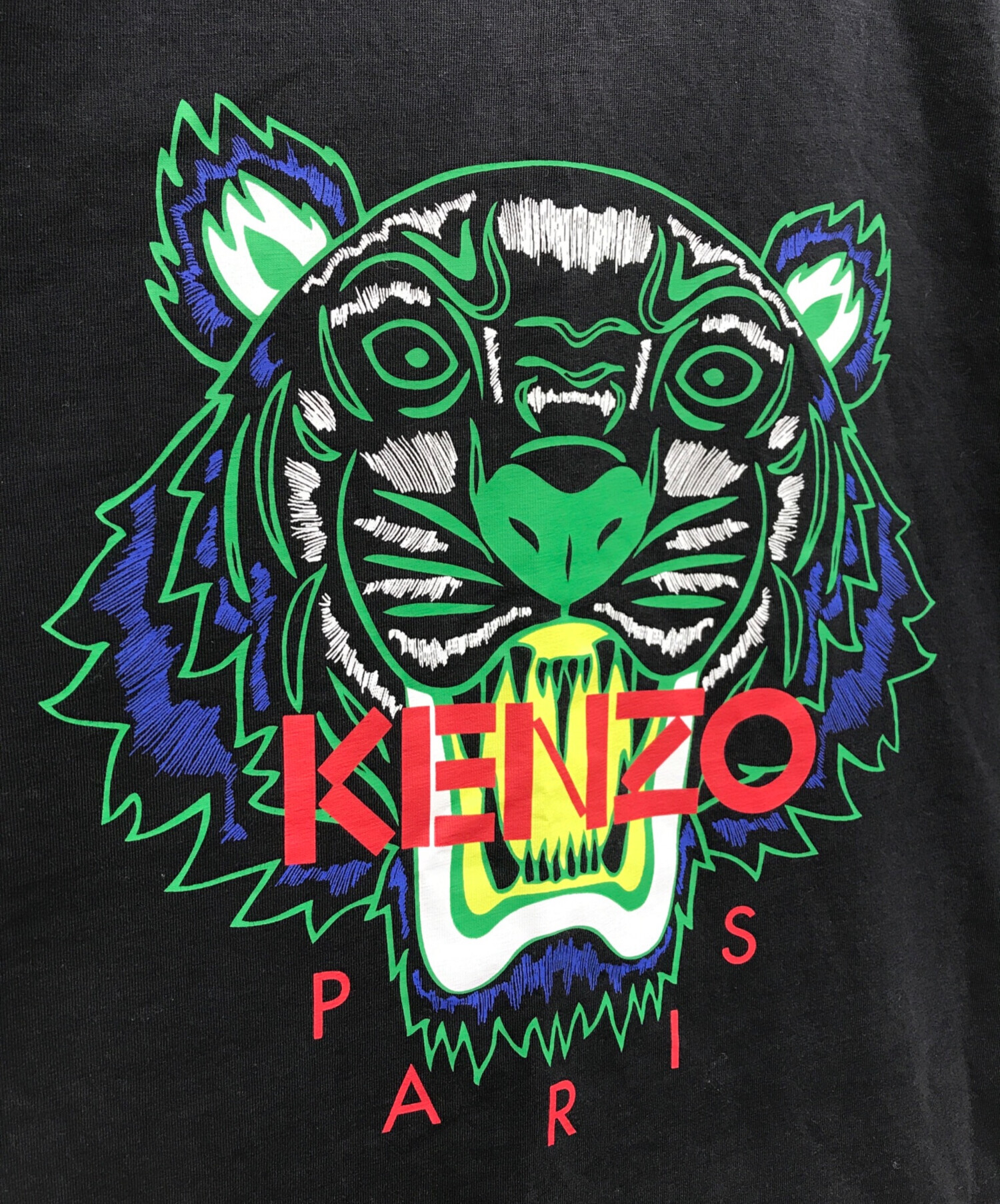 中古・古着通販】KENZO (ケンゾー) プリントTシャツ ブラック サイズ:S 