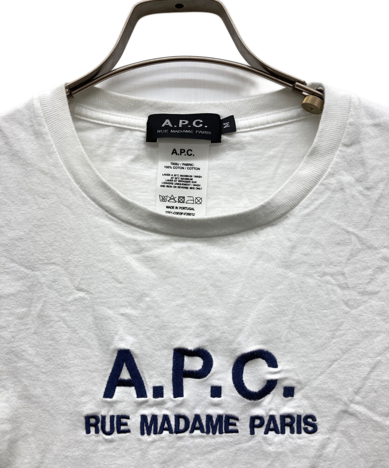 中古・古着通販】A.P.C. (アーペーセー) 半袖カットソー ホワイト