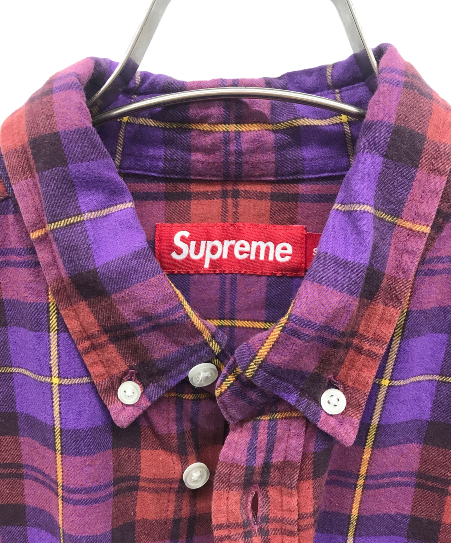 中古・古着通販】SUPREME (シュプリーム) チェックシャツ パープル
