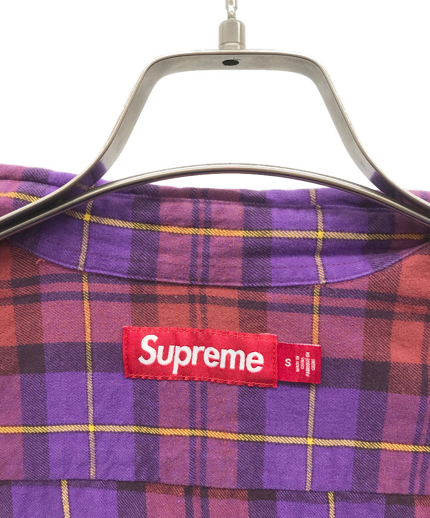 中古・古着通販】SUPREME (シュプリーム) チェックシャツ パープル