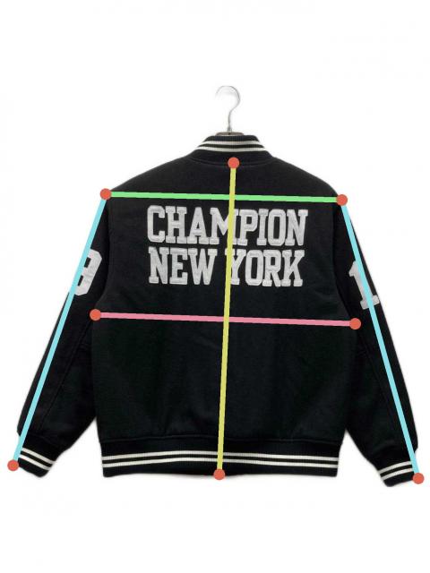 中古・古着通販】Champion (チャンピオン) スタジャン ブラック サイズ