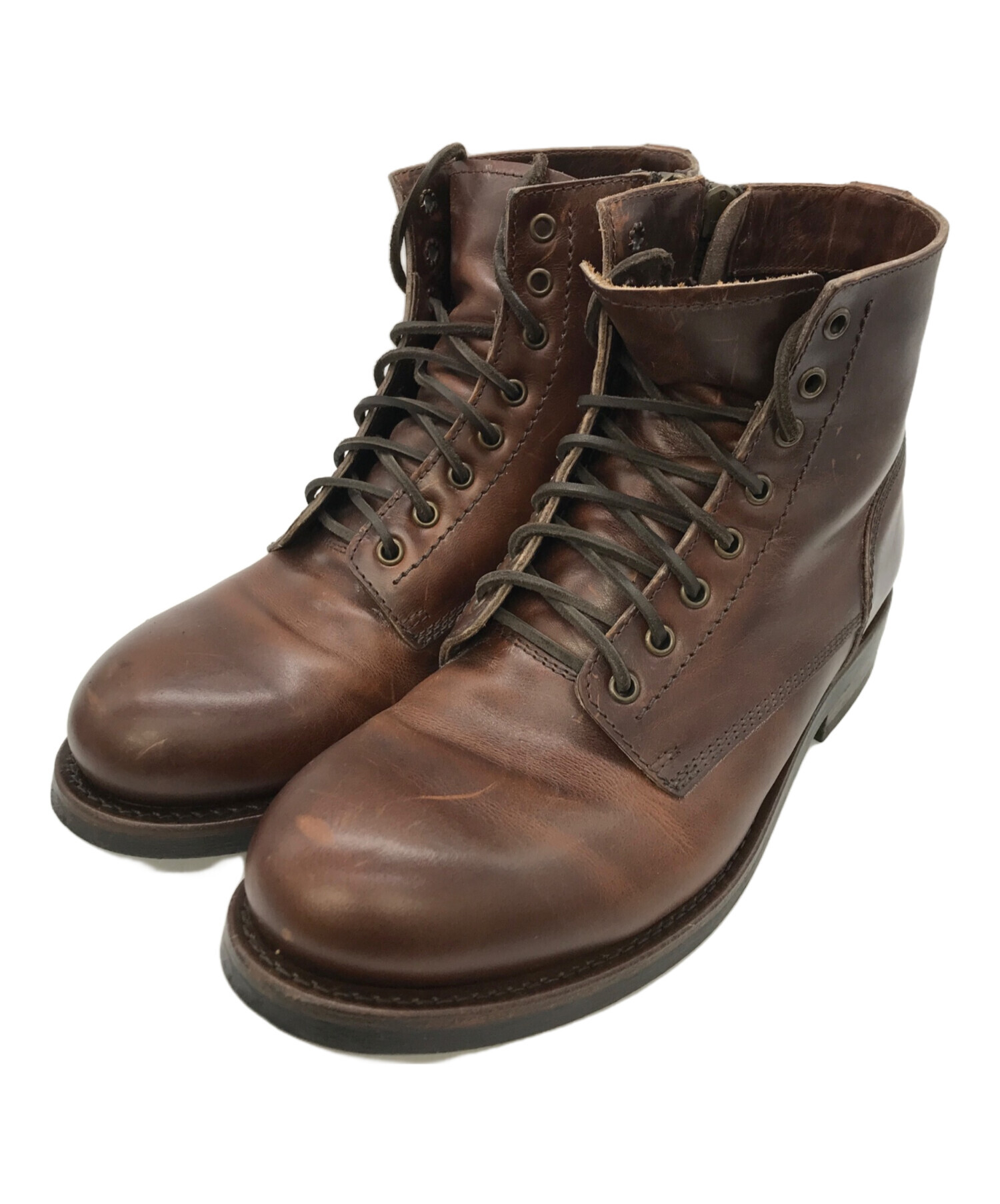 BUTTERO ブッテロ サイドジップブーツ size42ダークブラウンB825 b825ucgbebony.jpg