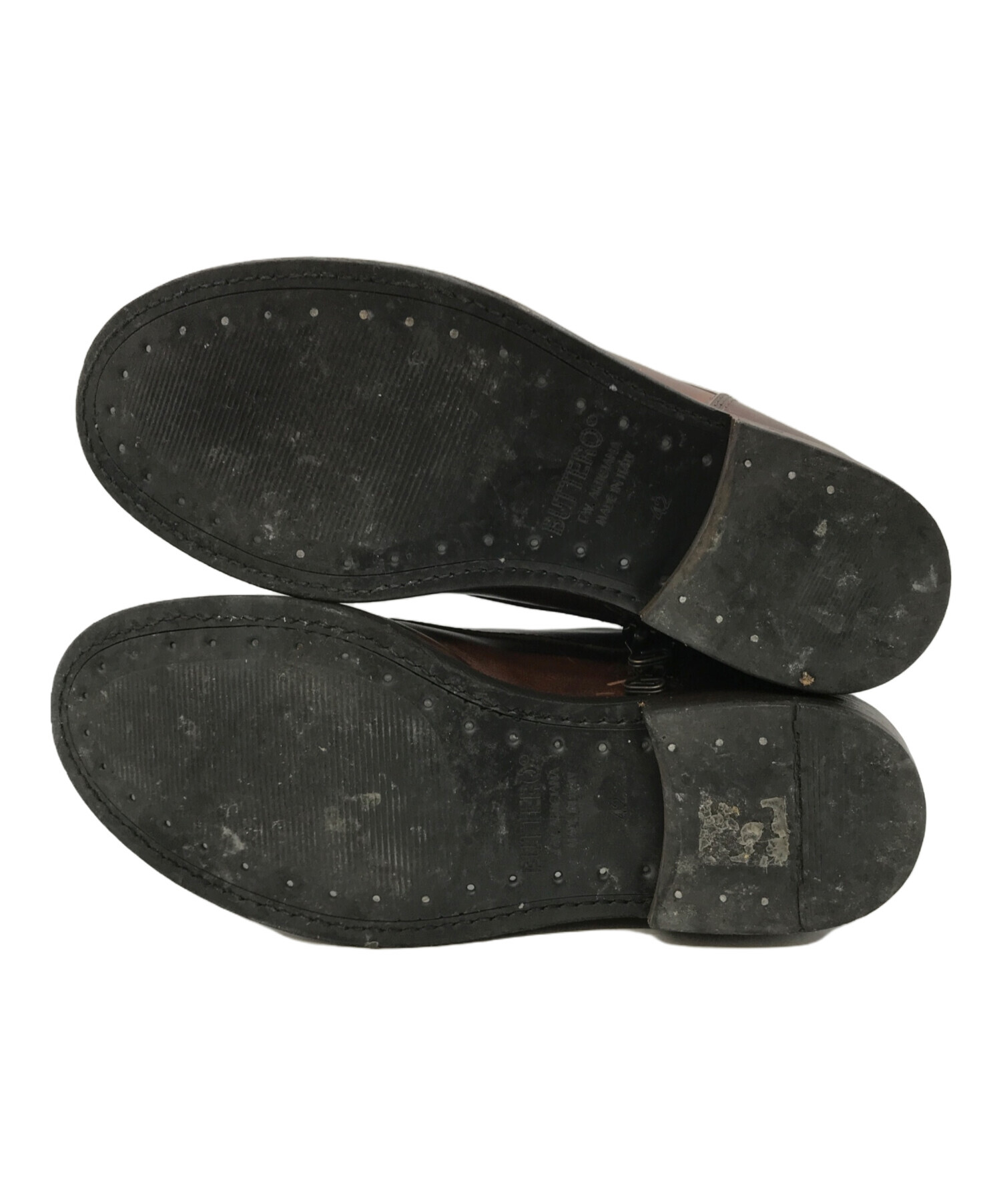 中古・古着通販】BUTTERO (ブッテロ) サイドZIPワークブーツ ブラウン