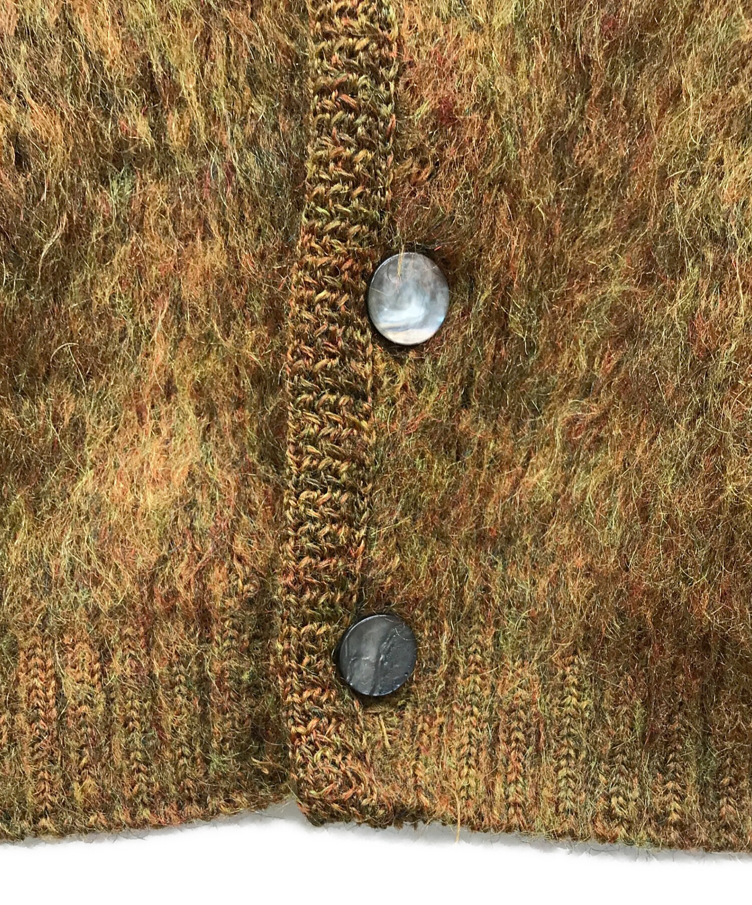 中古・古着通販】PURITAN (ピューリタン) モヘア混カーディガン カーキ