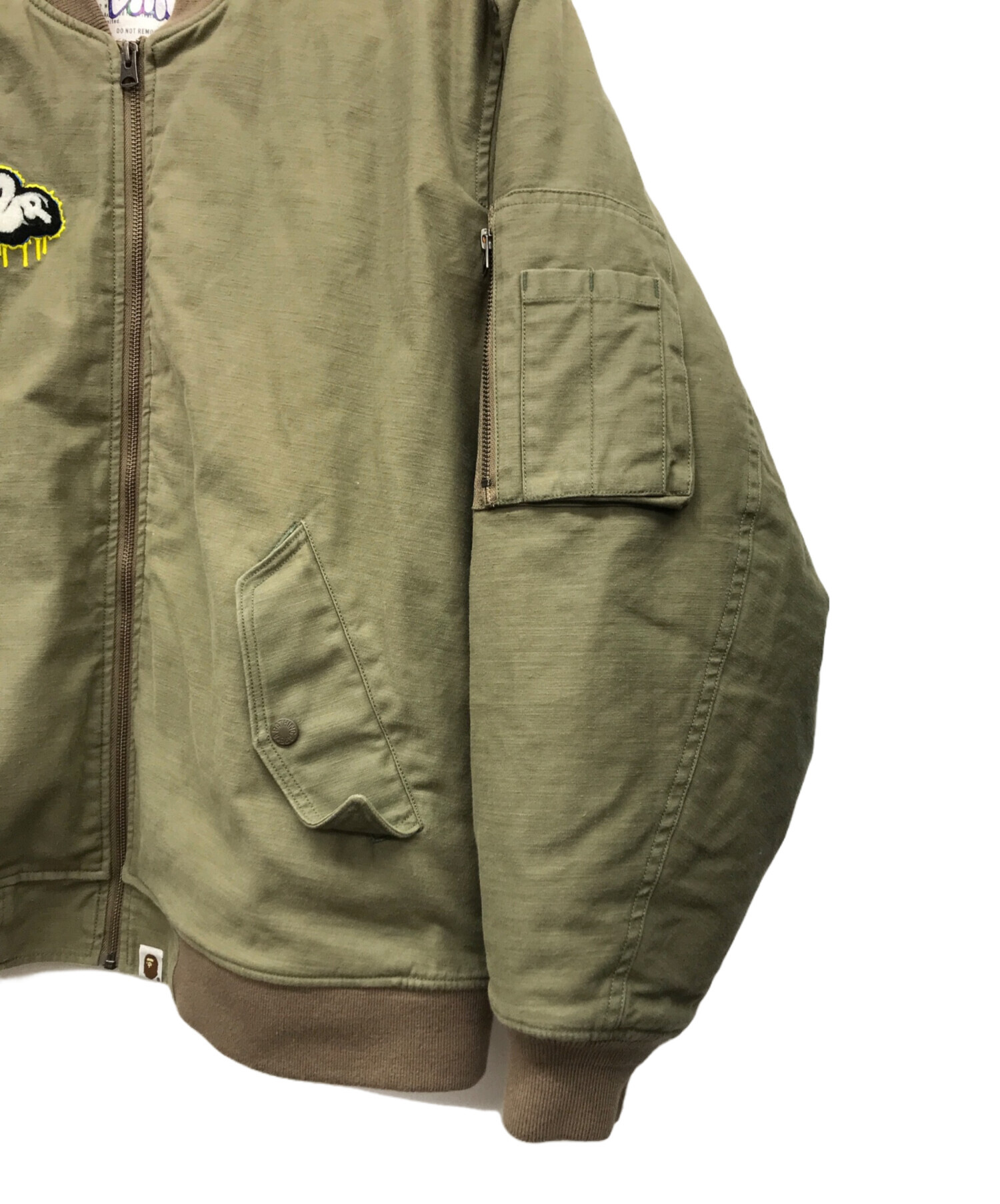 BAPE MA-1ジャケット オリーブ A BATHING APE® Shark MA-1 | Bape