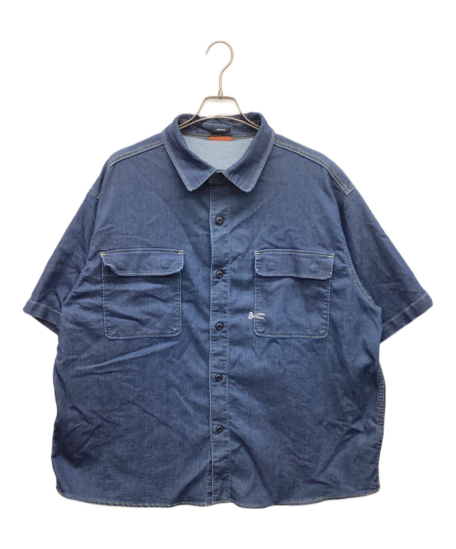 中古・古着通販】Denham (デンハム) 半袖シャツ インディゴ サイズ:X 
