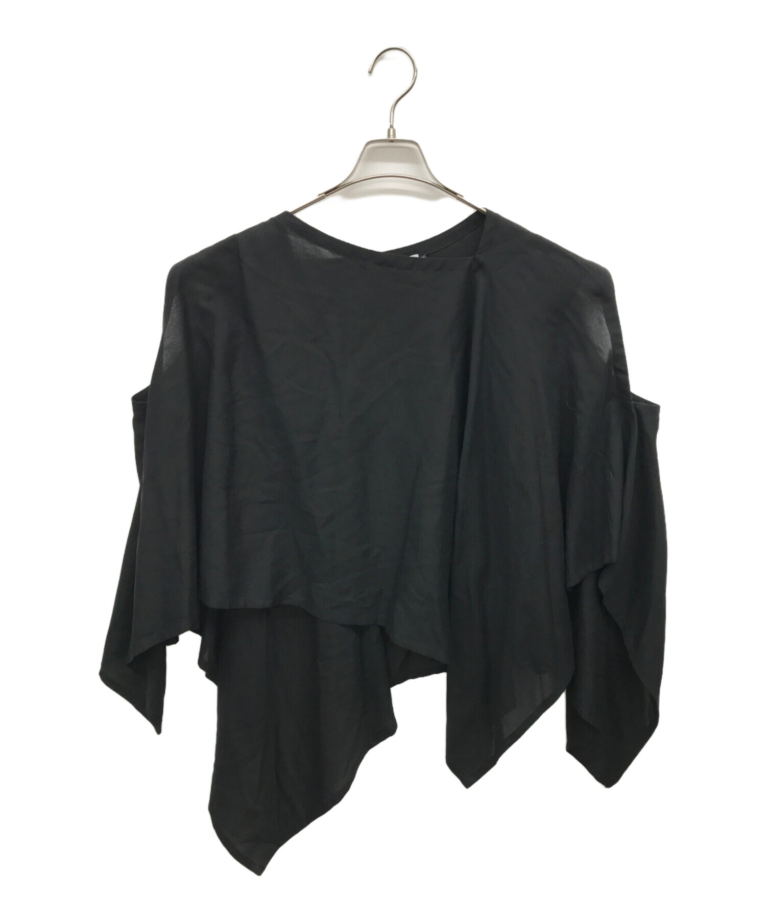 中古・古着通販】ISSEY MIYAKE (イッセイミヤケ) ブラウス ブラック  