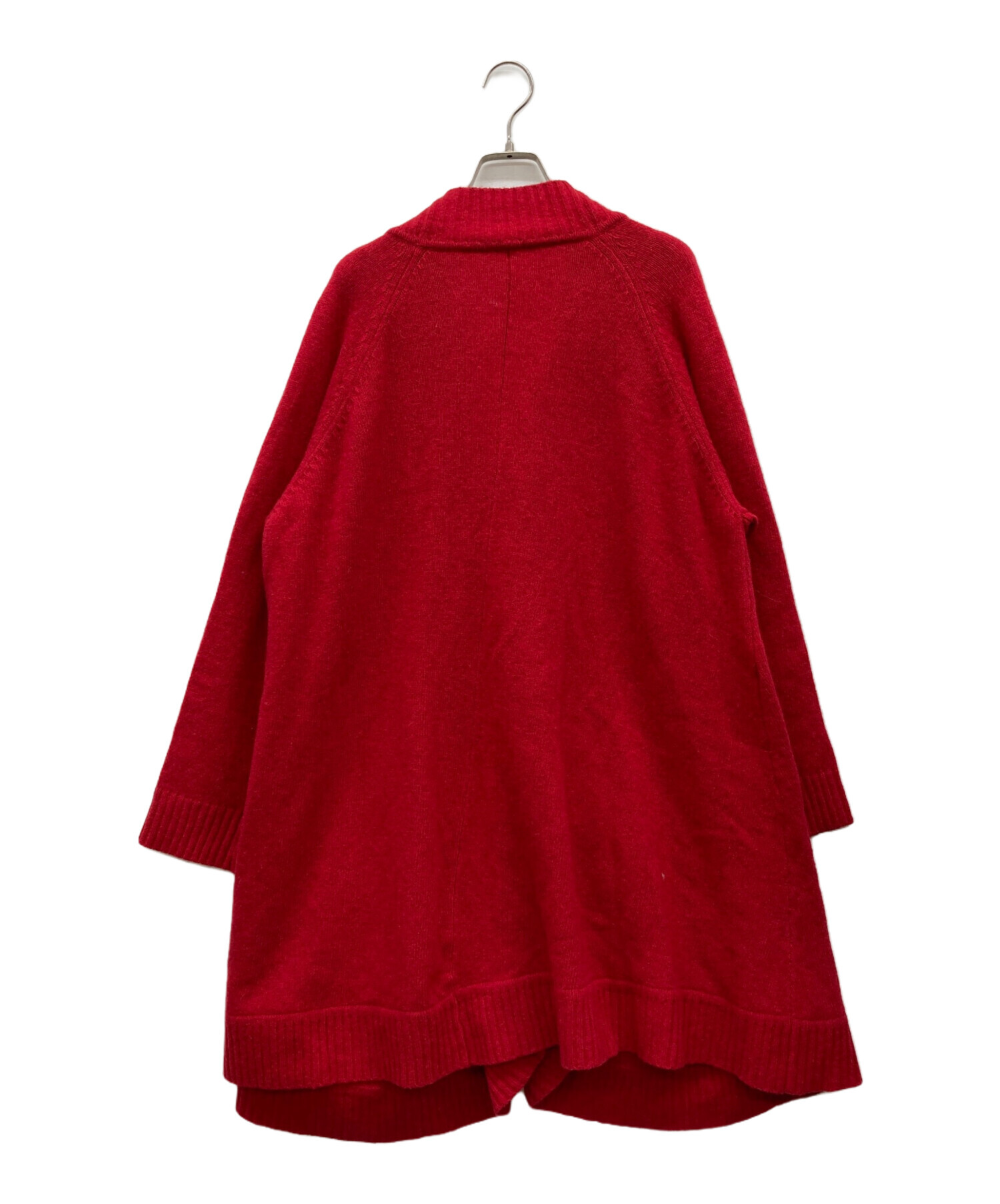 美品✨MOYURU　モユル　センソユニコ　変形ロングカーディガン　羽織り 中古・古着通販】MOYURU (モユル) ロングニットカーディガン レッド