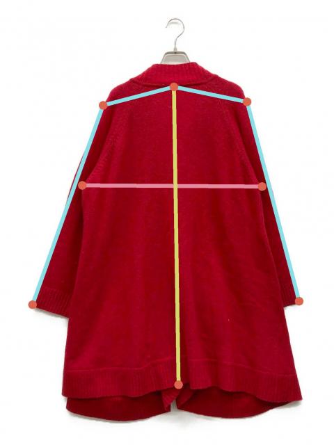 U651◯ moyuru モユル 萌 ロングカーディガン 中古・古着通販】MOYURU (モユル) ロングニットカーディガン レッド