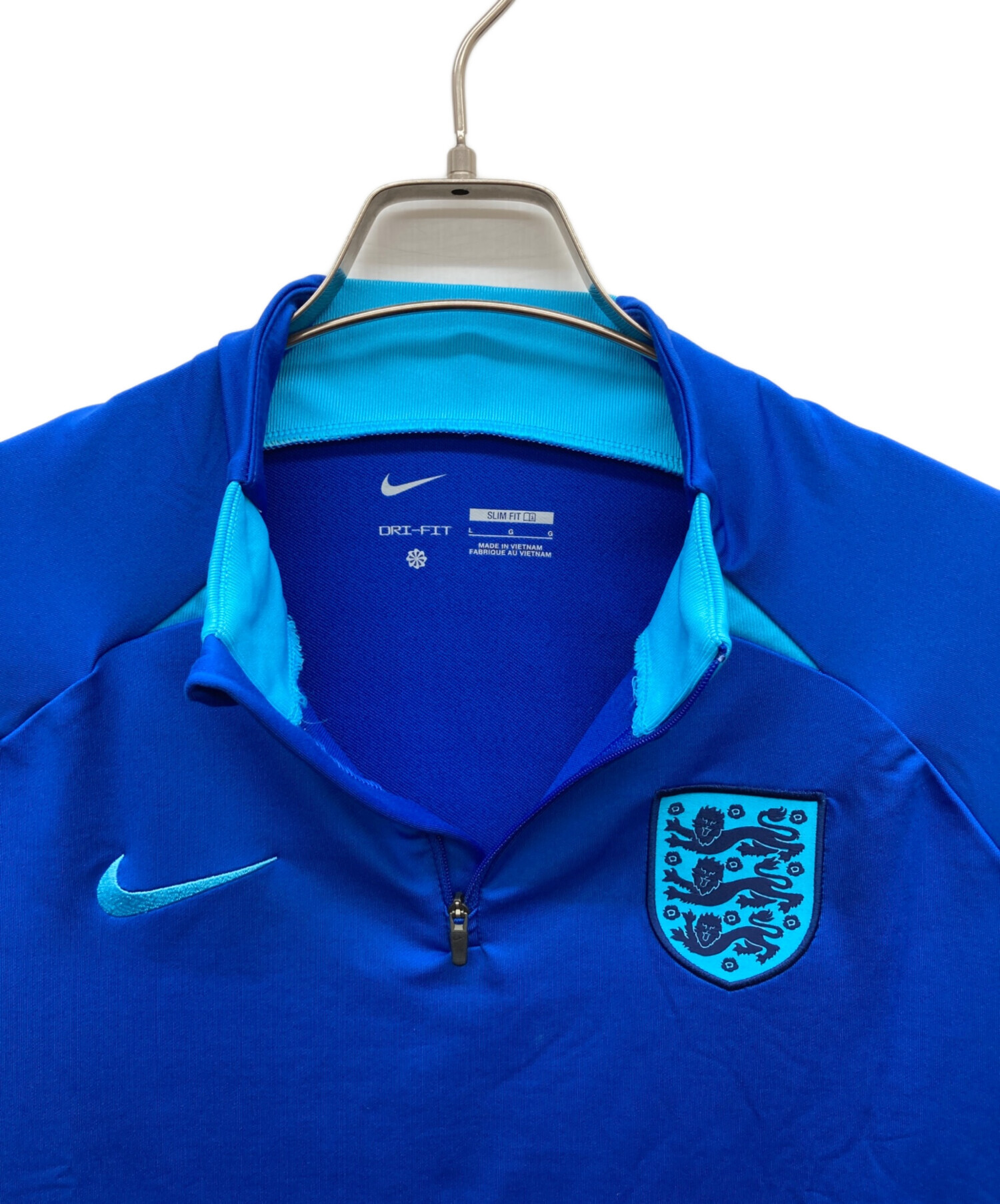中古・古着通販】NIKE (ナイキ) ハーフジップカットソー ブルー サイズ 