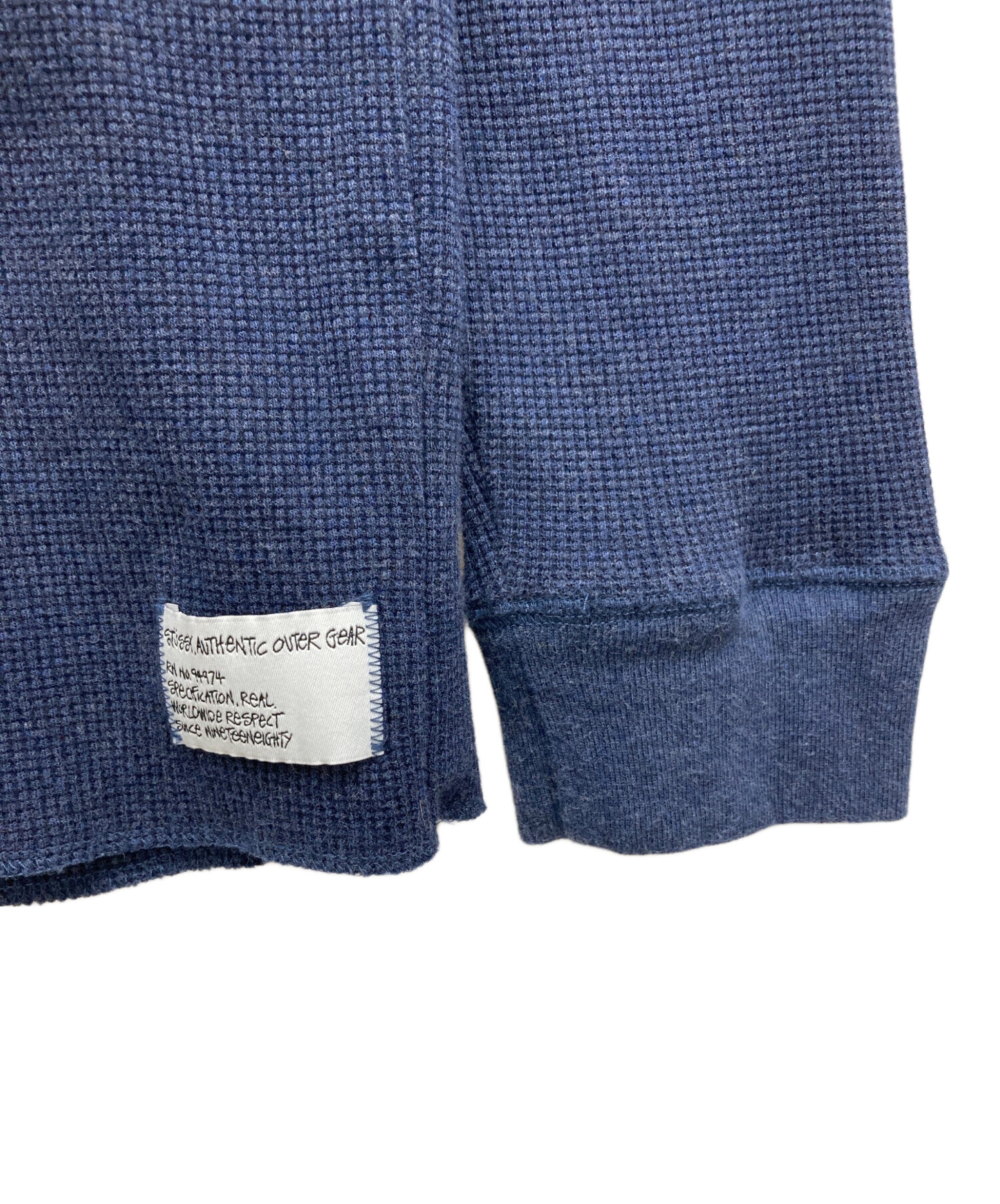 中古・古着通販】stussy (ステューシー) サーマルパーカー ネイビー