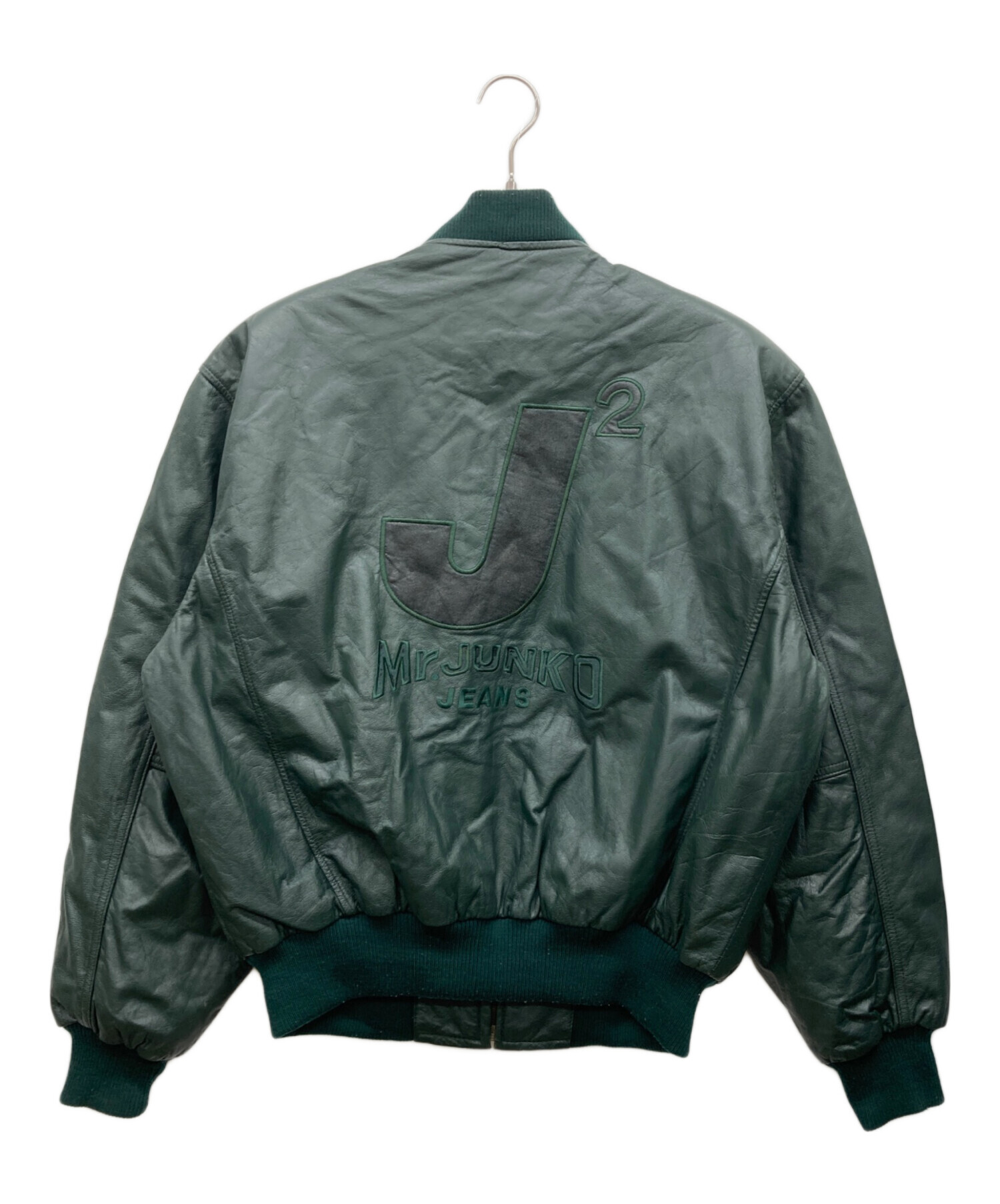 中古・古着通販】JUNCHINO (ジュンキーノ) レザースタジャン グリーン