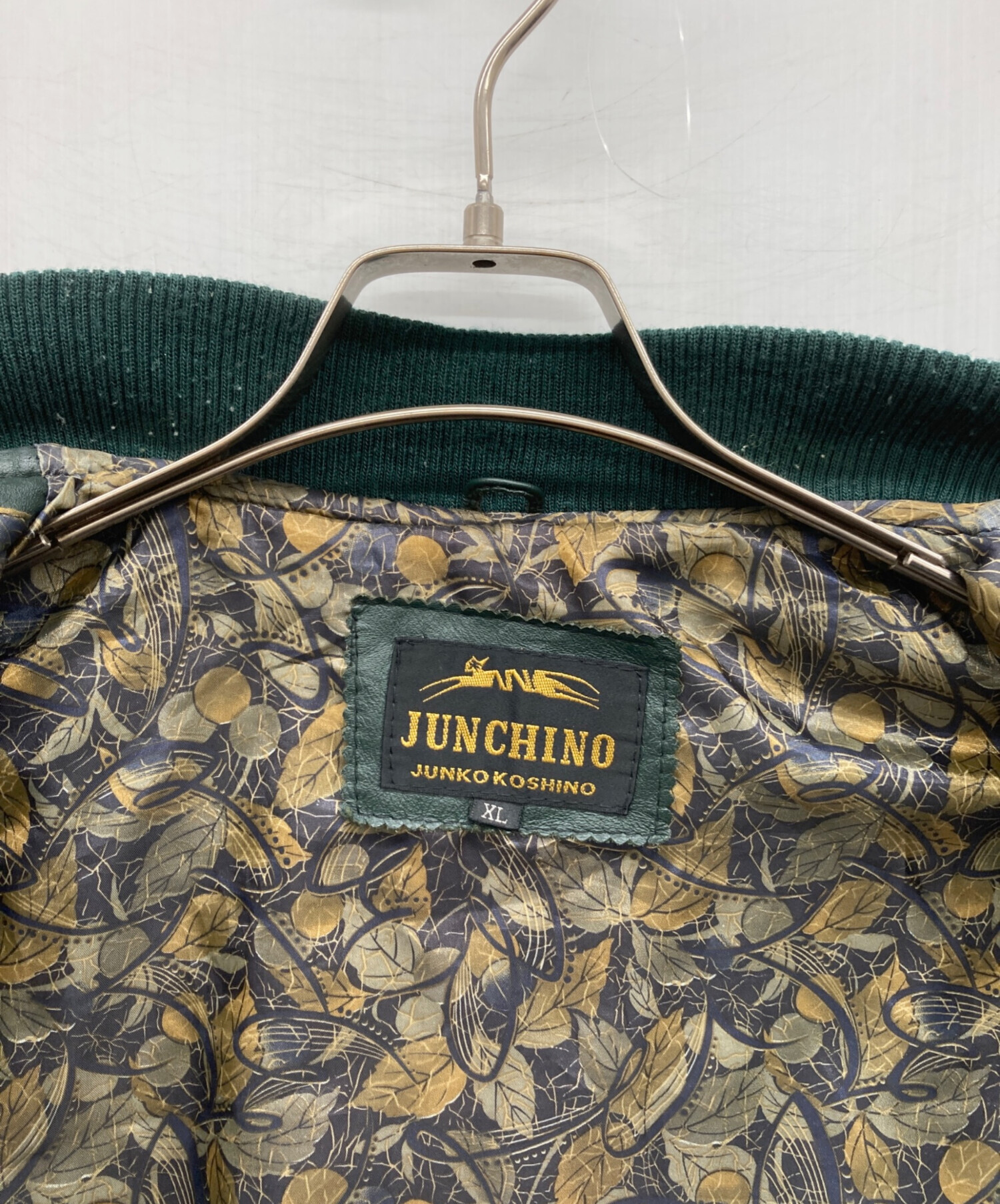 中古・古着通販】JUNCHINO (ジュンキーノ) レザースタジャン グリーン