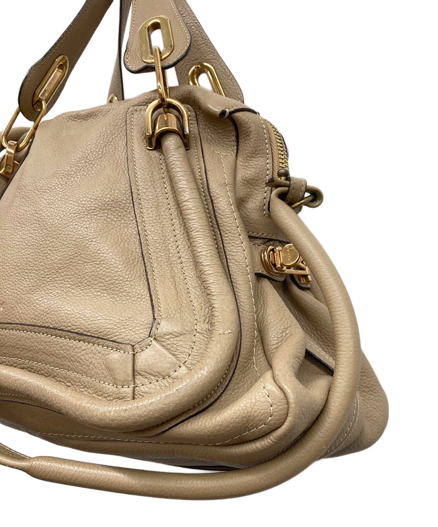 中古・古着通販】Chloe (クロエ) パラティ ハンドバッグ ベージュ 