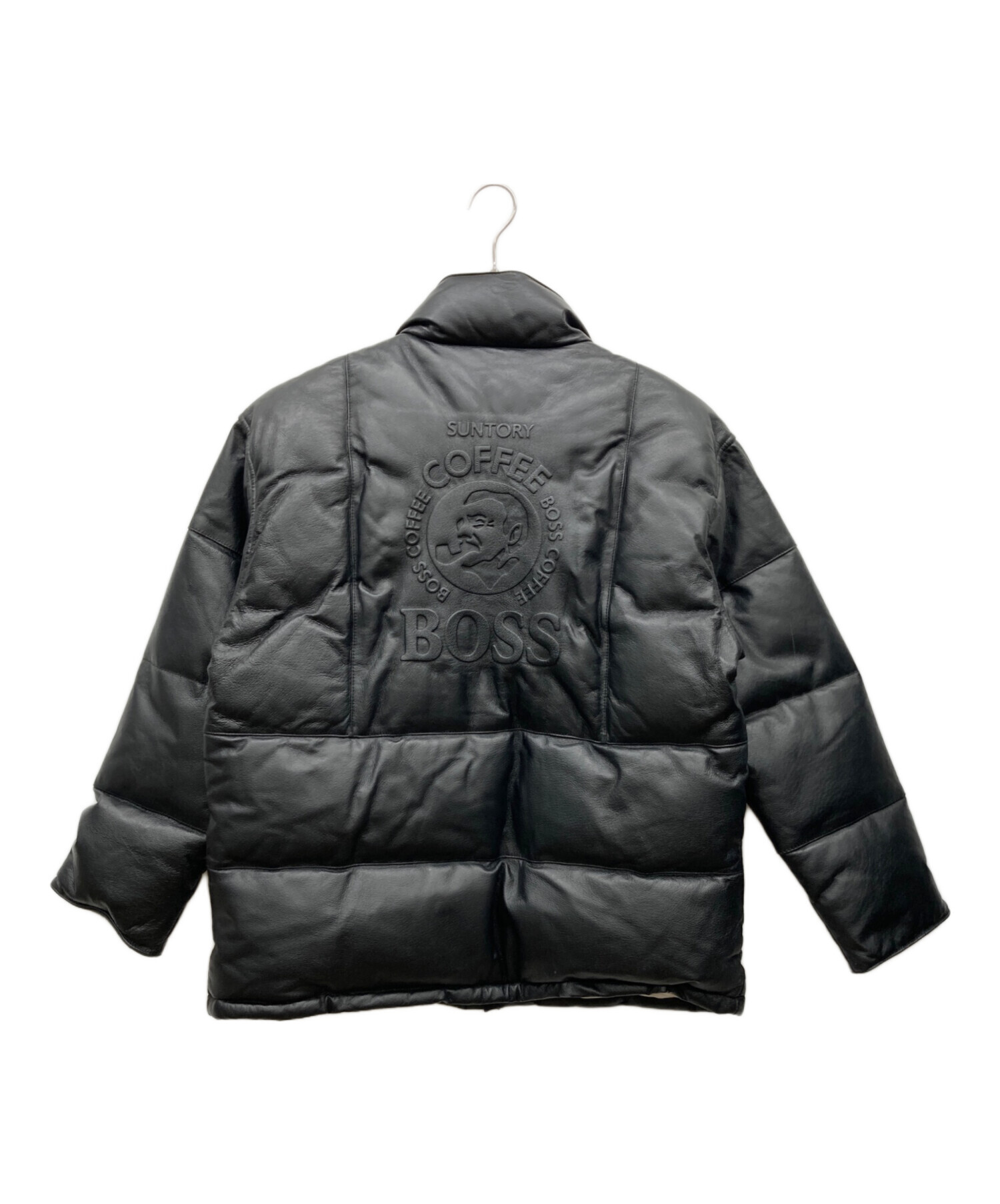 サントリー ボス BOSS レザー ダウンジャケット Mサイズ ボスジャン 中古・古着通販】SUNTORY BOSS (サントリーボス) レザーダウン