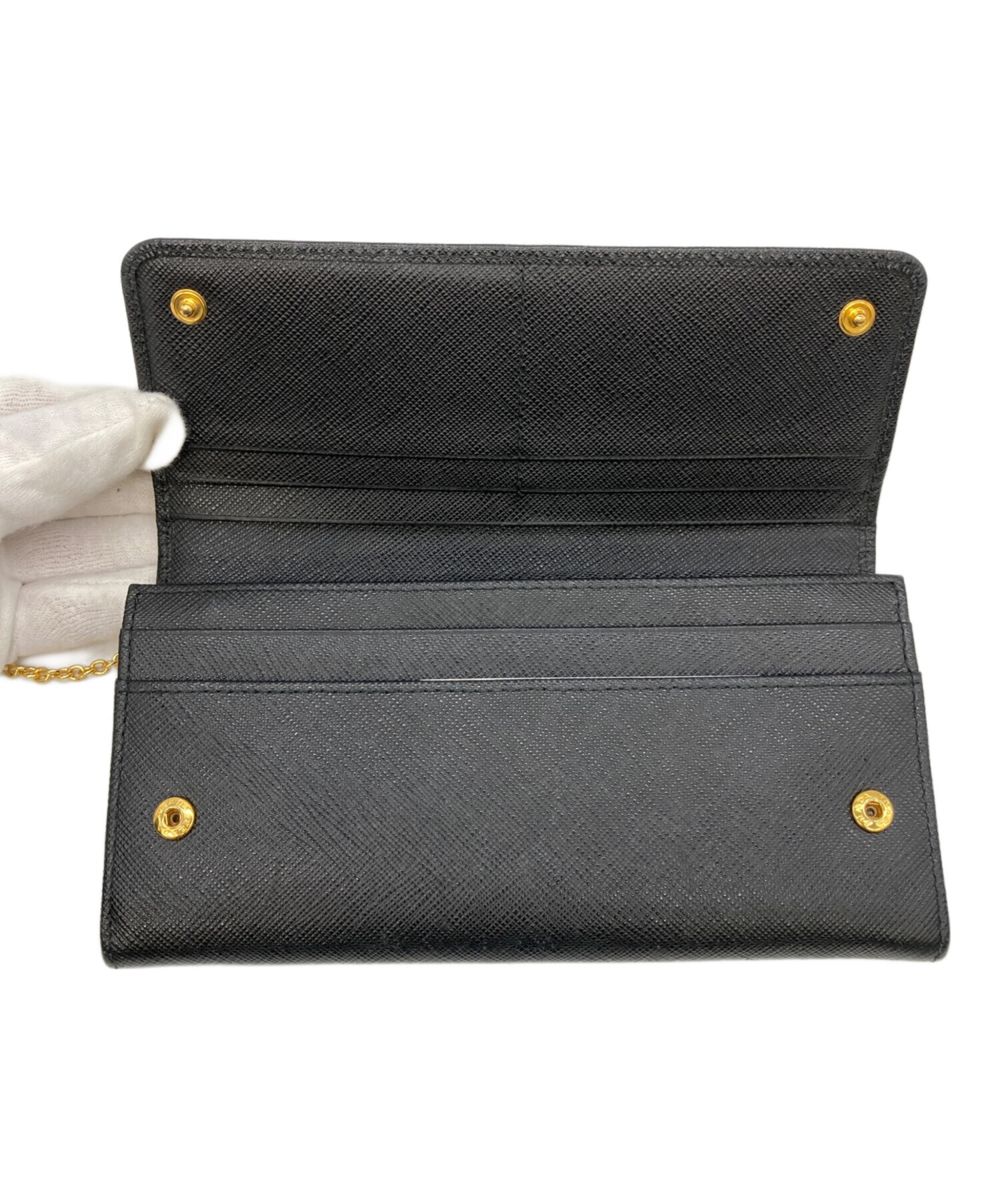中古・古着通販】PRADA (プラダ) 長財布 ブラック｜ブランド・古着通販  