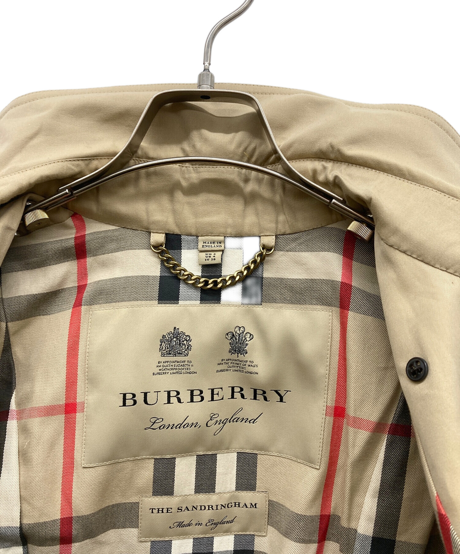 BURBERRY BRIT TRENCH COAT WITH QUILTING LINER MADE IN CHINA
