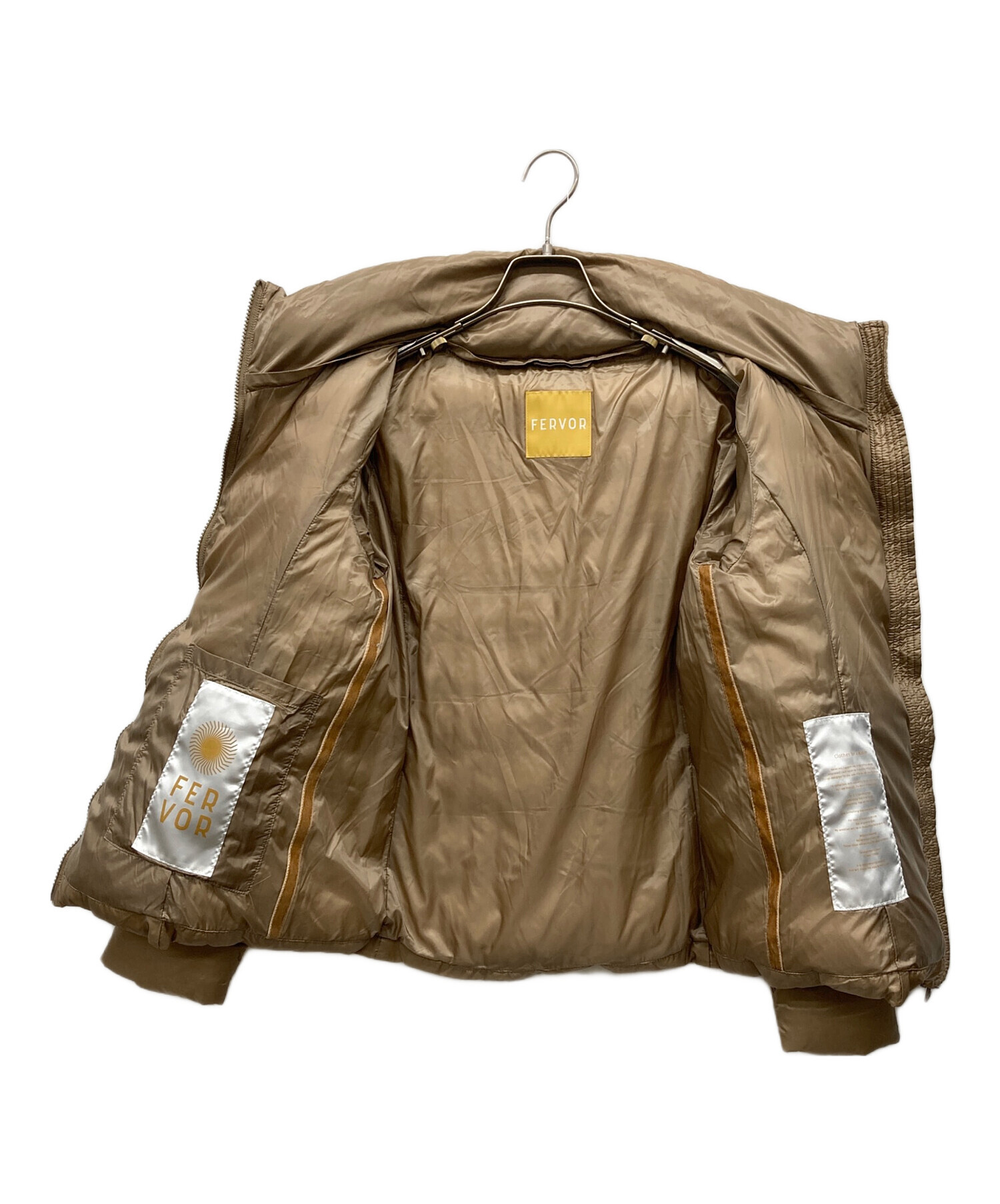 中古・古着通販】fervor (フェーバー) ダウンジャケット ベージュ
