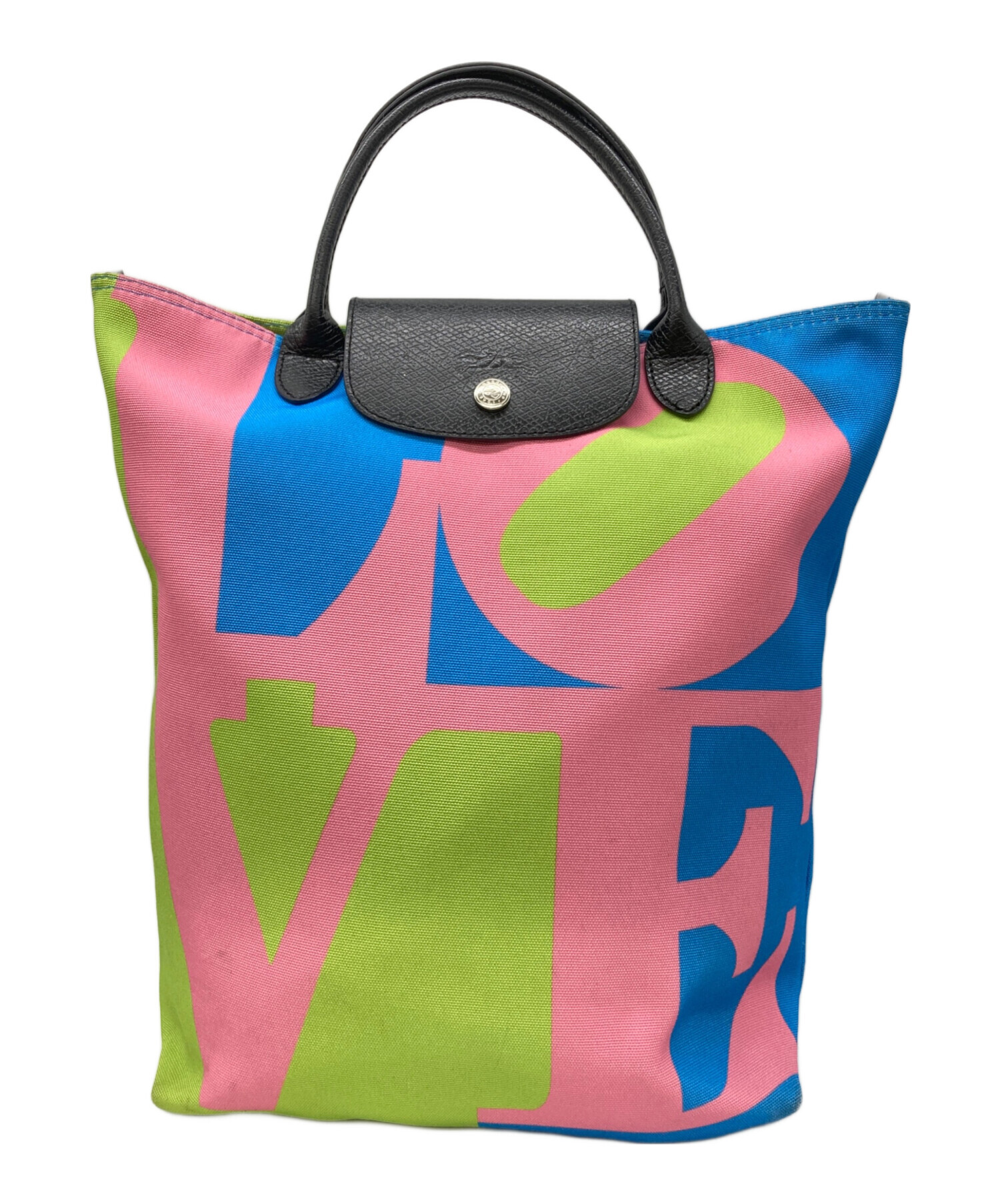 ロンシャン X ロバート・インディアナ ポーチ LOVE」を賛美する