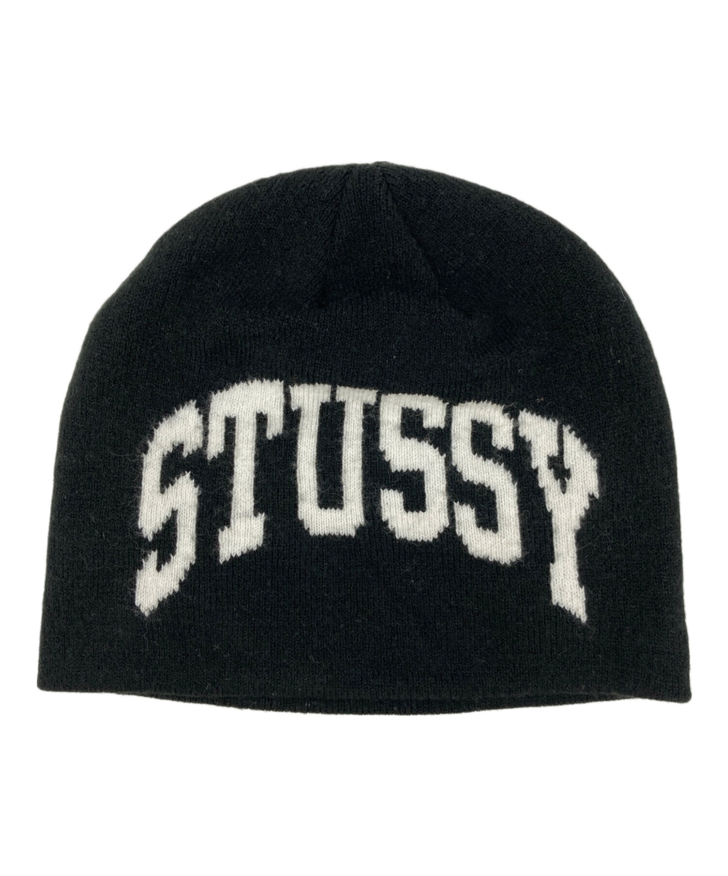 Stussy 黒 ニット帽 Stussy Sロゴ ニット帽 ブラック/ホワイト Buy 