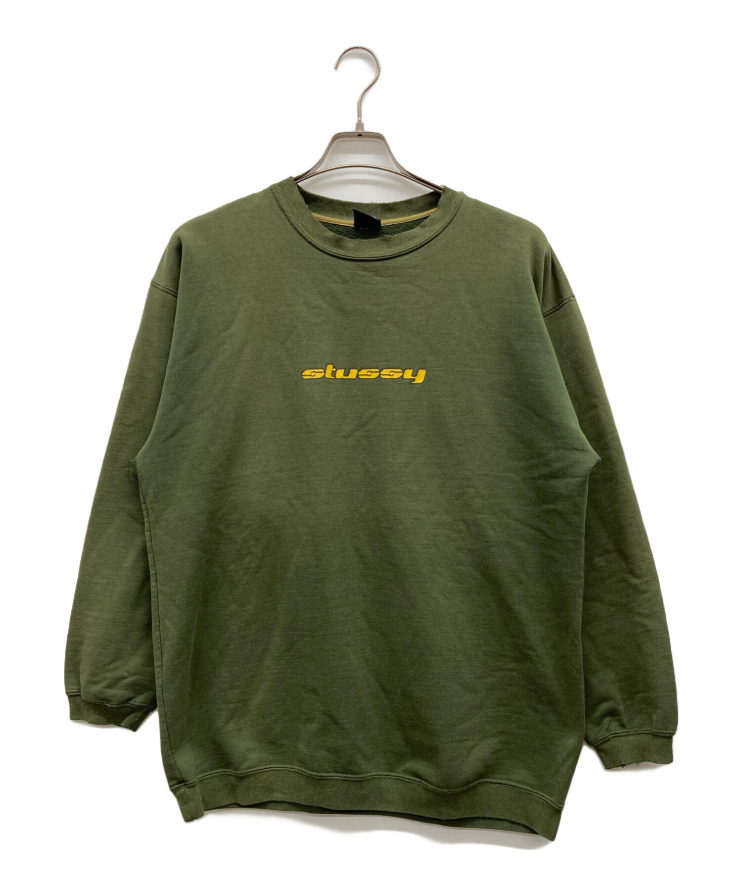 中古・古着通販】stussy (ステューシー) プリントスウェット グリーン 