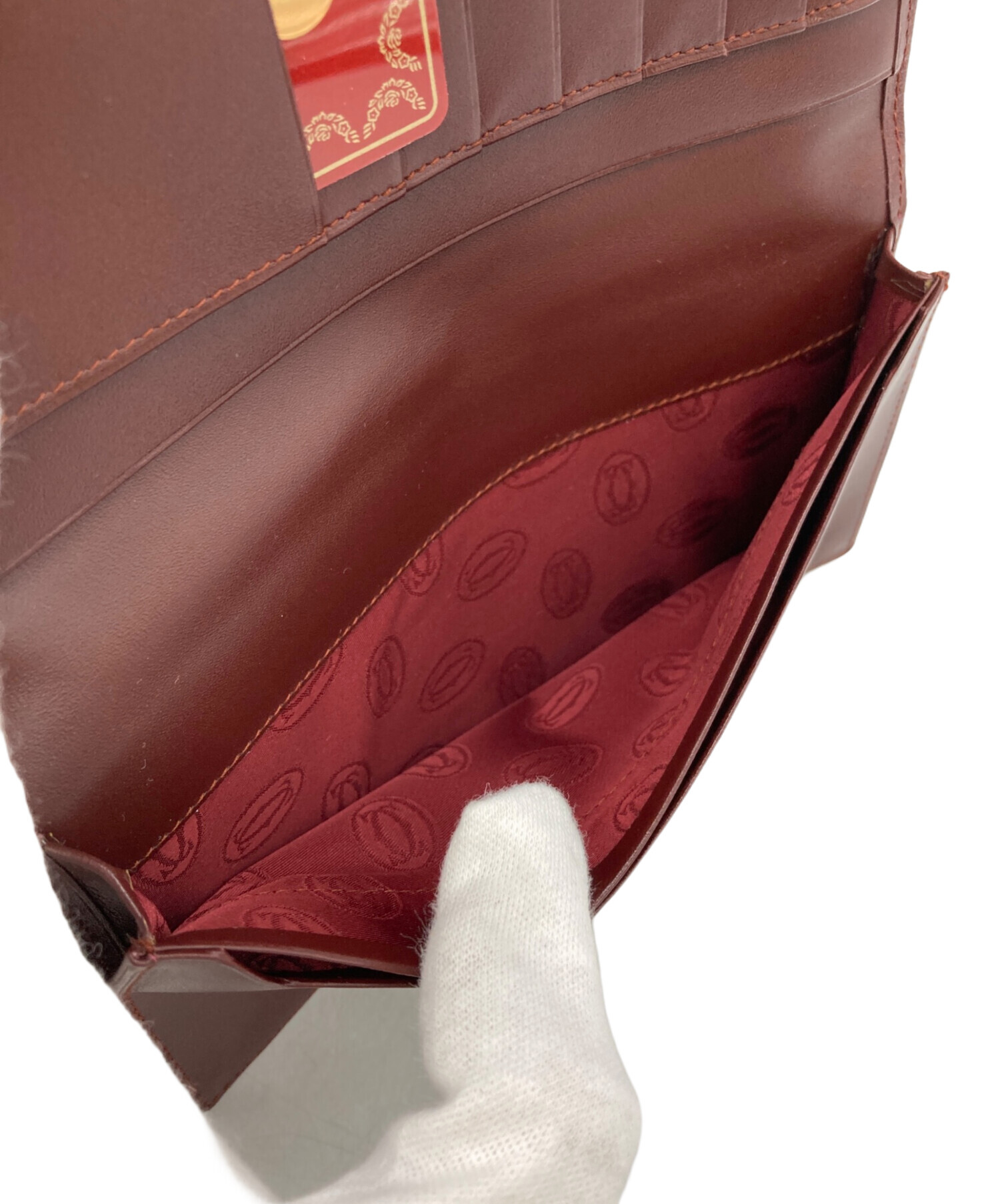 中古・古着通販】Cartier (カルティエ) 長財布 ボルドー｜ブランド