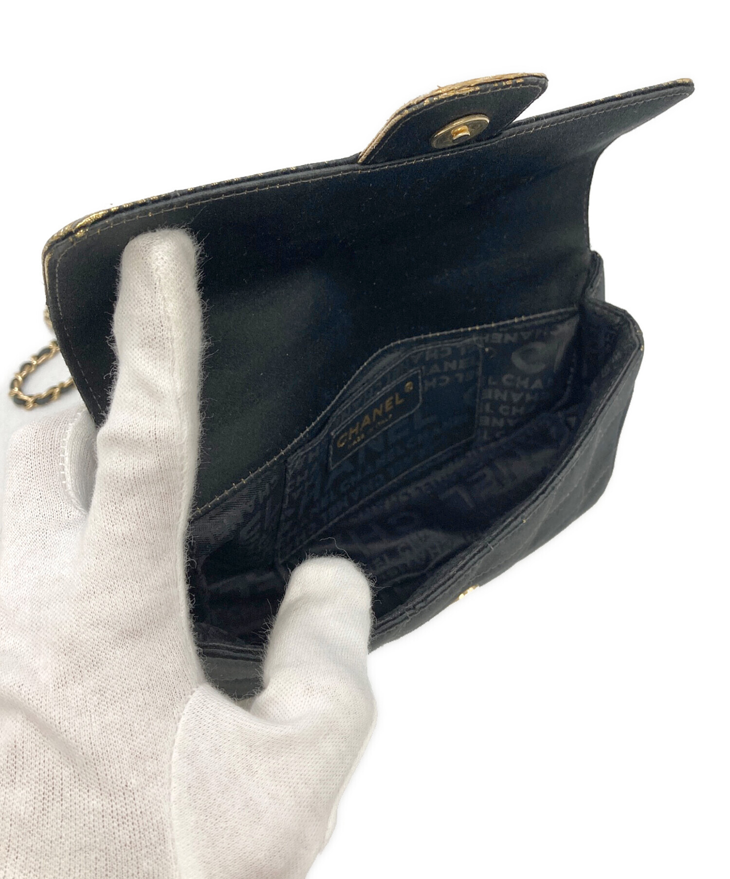 中古・古着通販】CHANEL (シャネル) チョコバーサテンチェーン