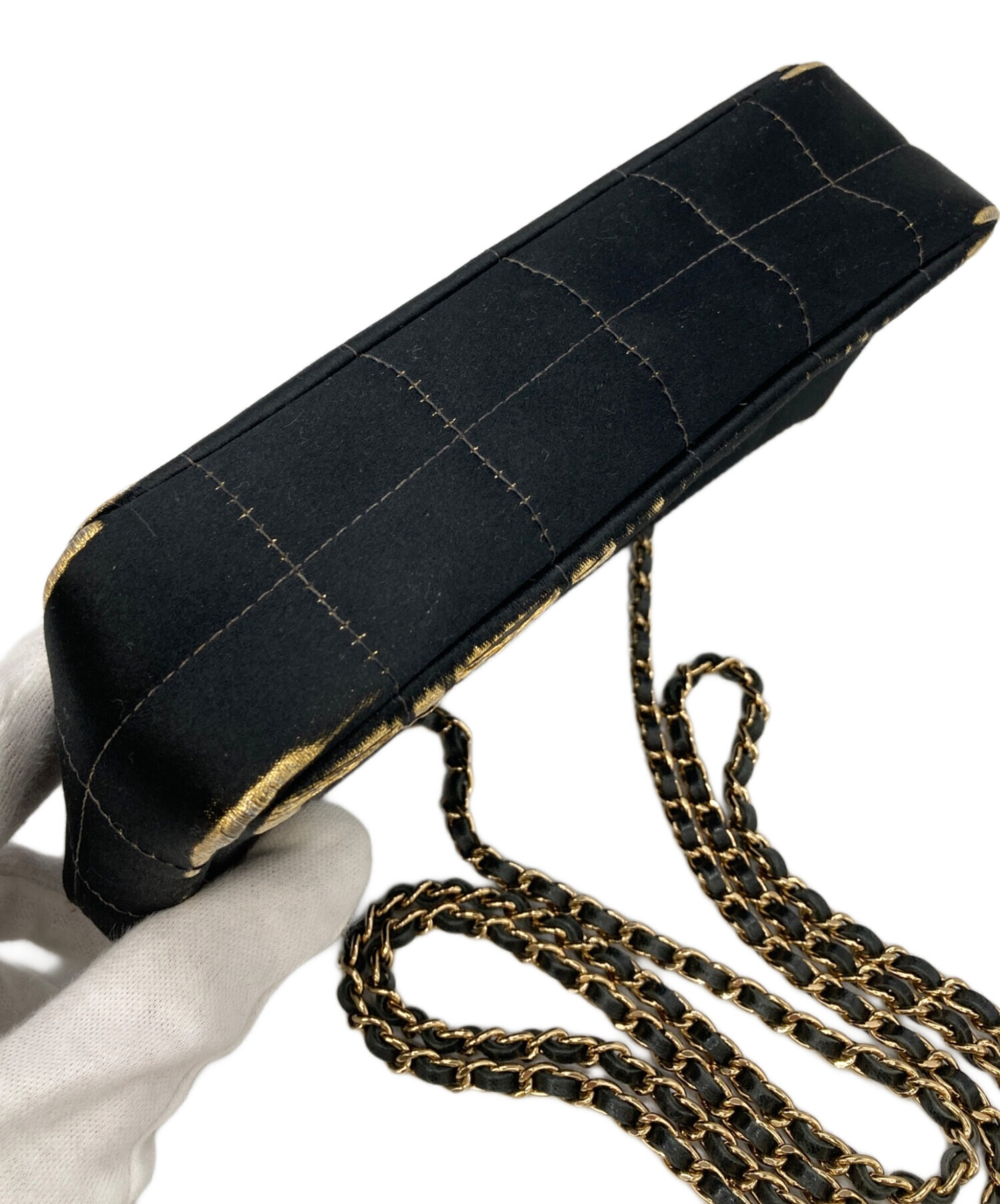 中古・古着通販】CHANEL (シャネル) チョコバーサテンチェーン