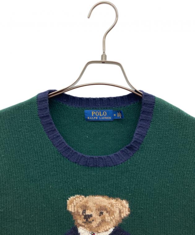 レア　RALPH LAUREN ポロベア　ぬいぐるみ　緑ニット 中古・古着通販】POLO RALPH LAUREN (ポロ・ラルフローレン