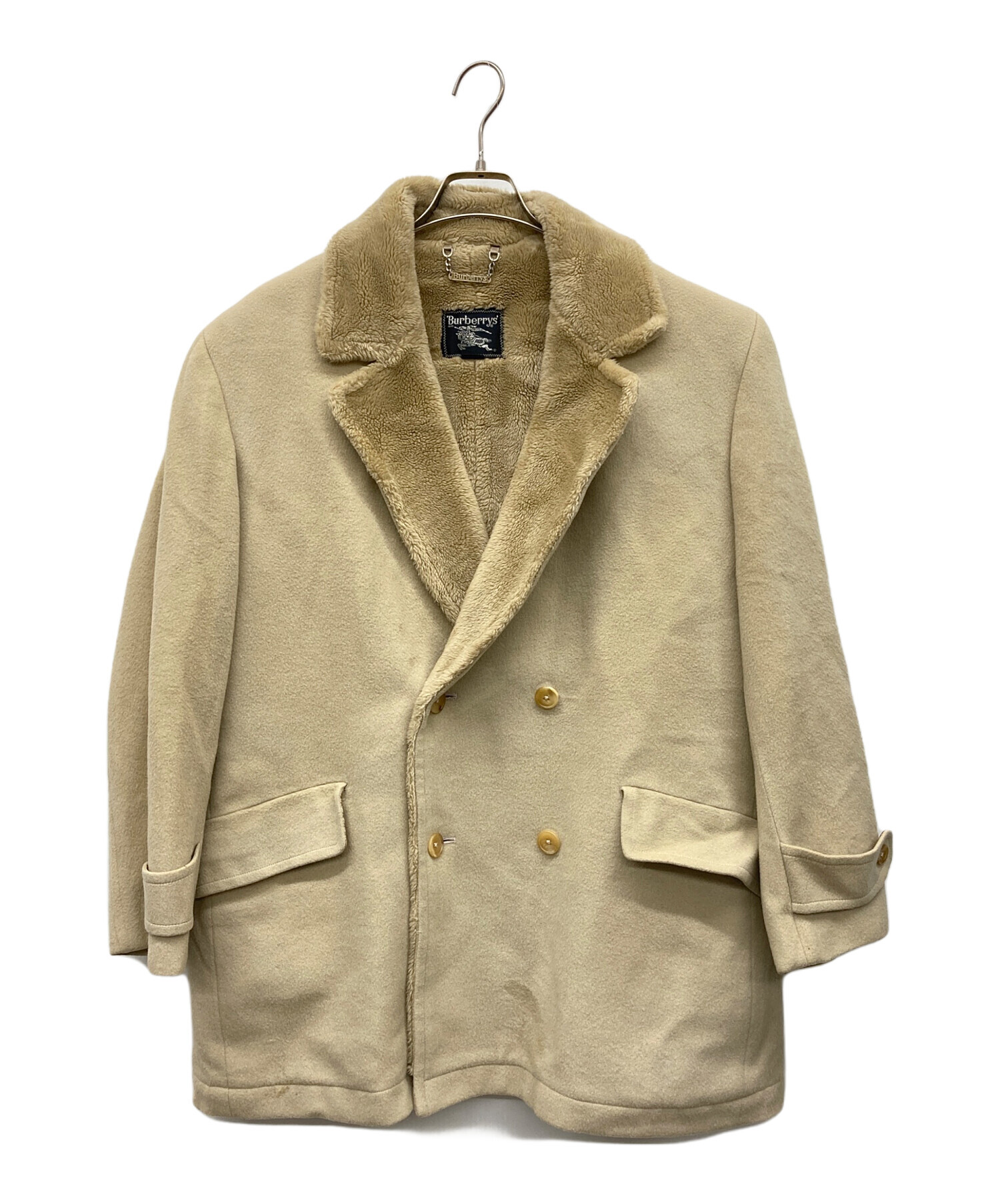 中古・古着通販】BURBERRY (バーバリー) ボアコート ベージュ サイズ:L