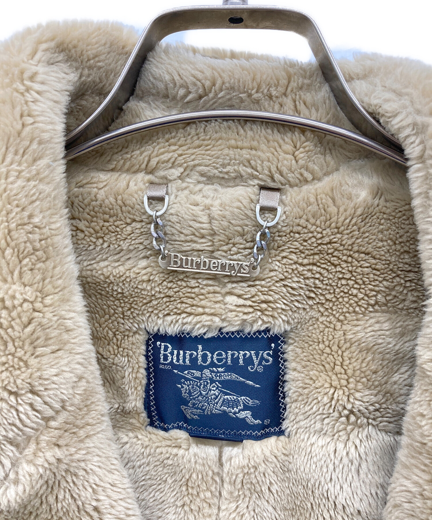 中古・古着通販】BURBERRY (バーバリー) ボアコート ベージュ サイズ:L