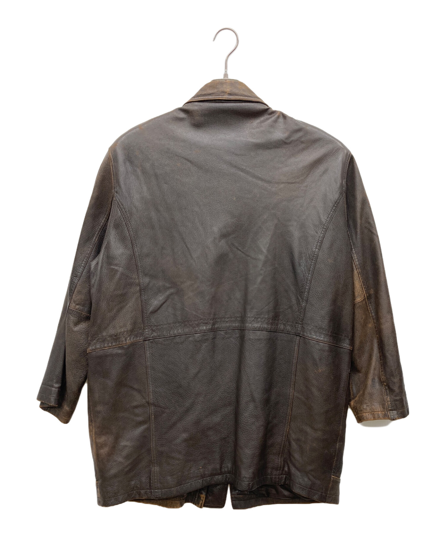【old】 セイントヴィアラ ディアスキン レザージャケット ブラウン F 中古・古着通販】USED (ユーズド) ディアスキンレザージャケット