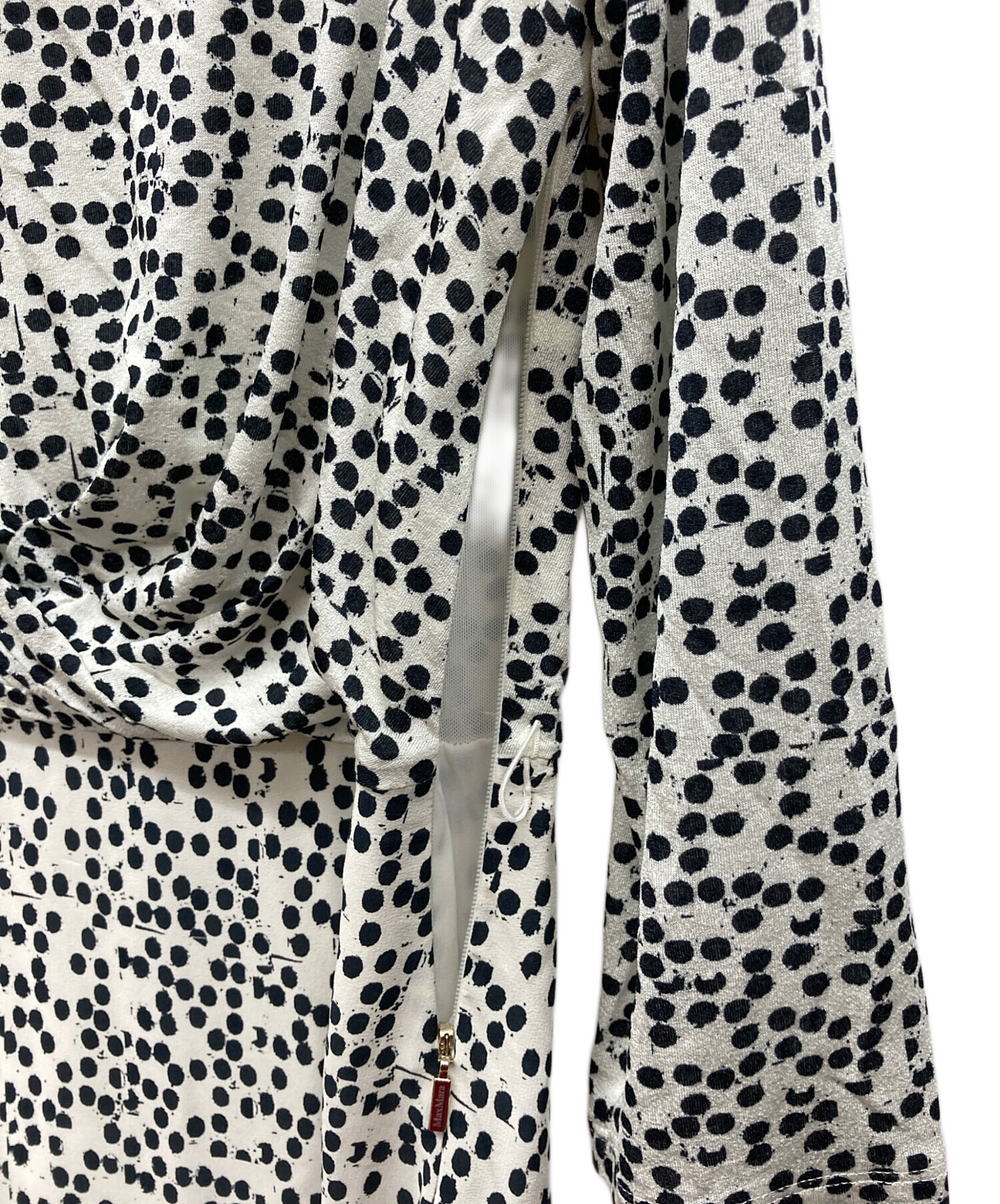 MaxMara マックスマーラ 白タグ 袖 ニット コットン シルク ワンピース MaxMara マックスマーラ 白タグ 袖 ニット コットン シルク ワンピース