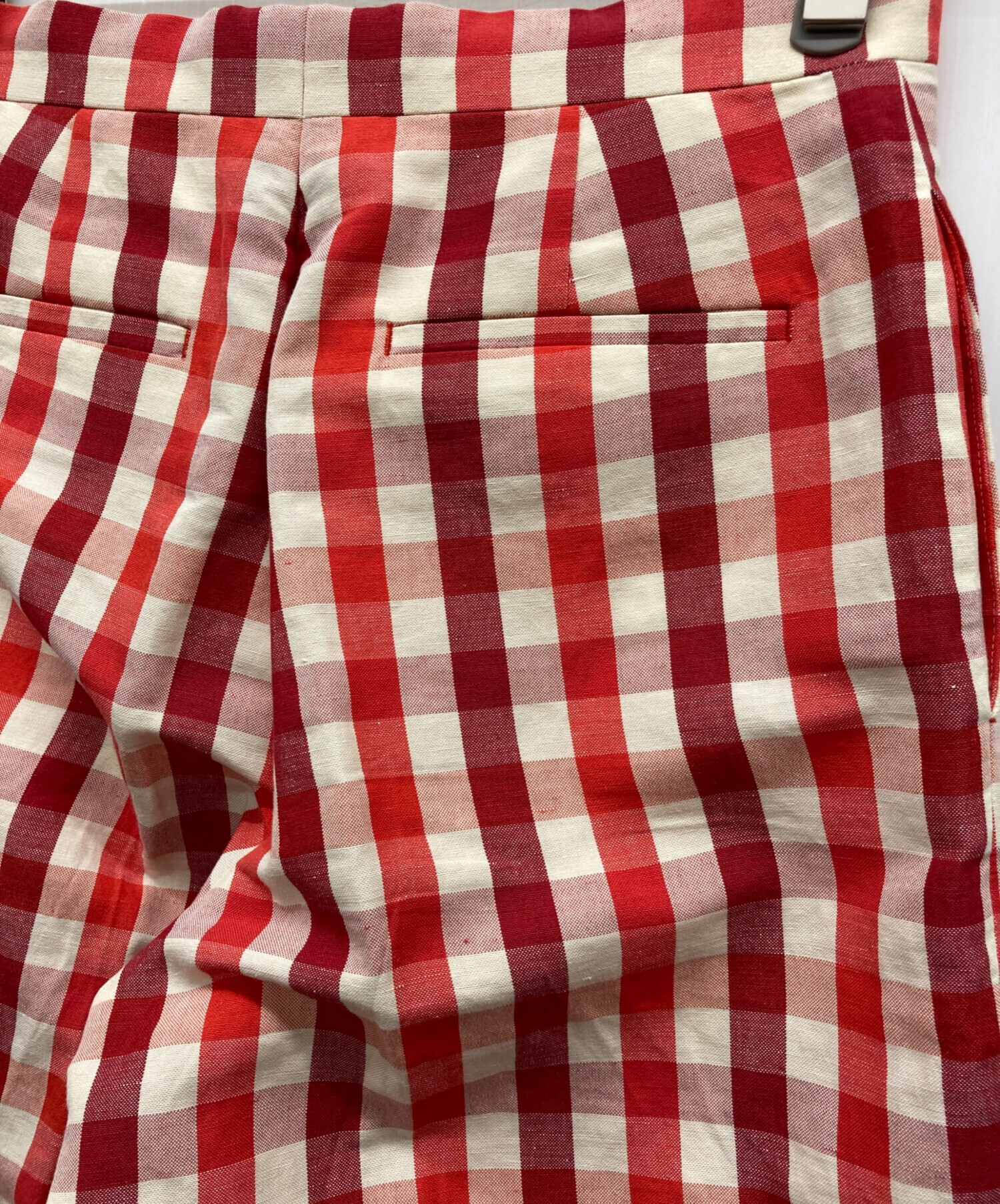 中古・古着通販】DRAWER (ドゥロワー) コットンヘンプチェックパンツ