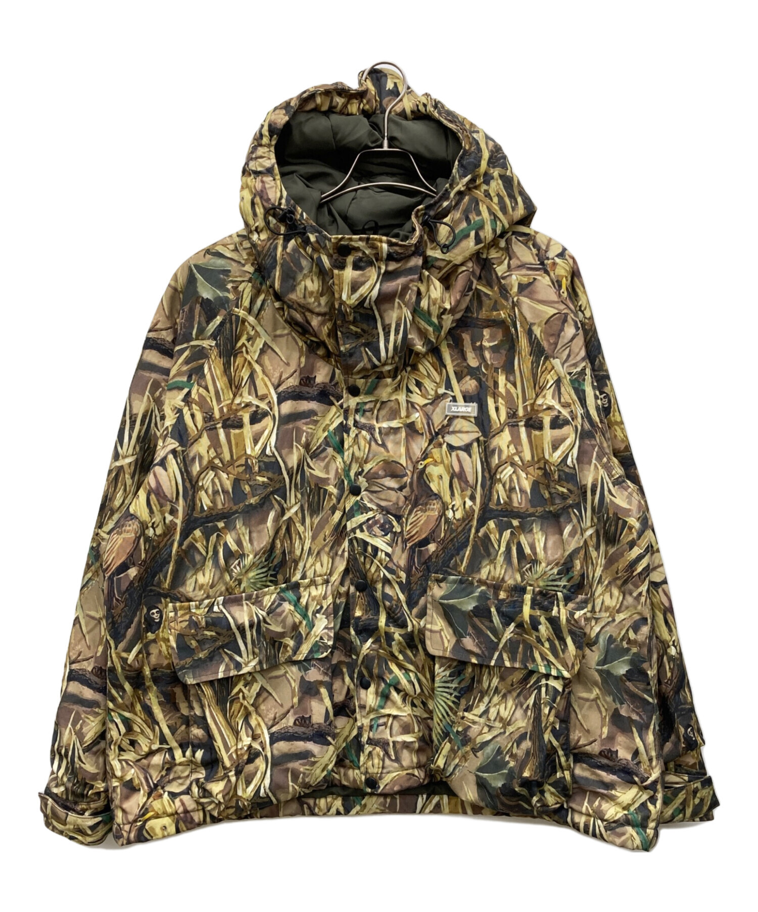 中古・古着通販】X-LARGE (エクストララージ) RAGLAN PUFFER HOODED