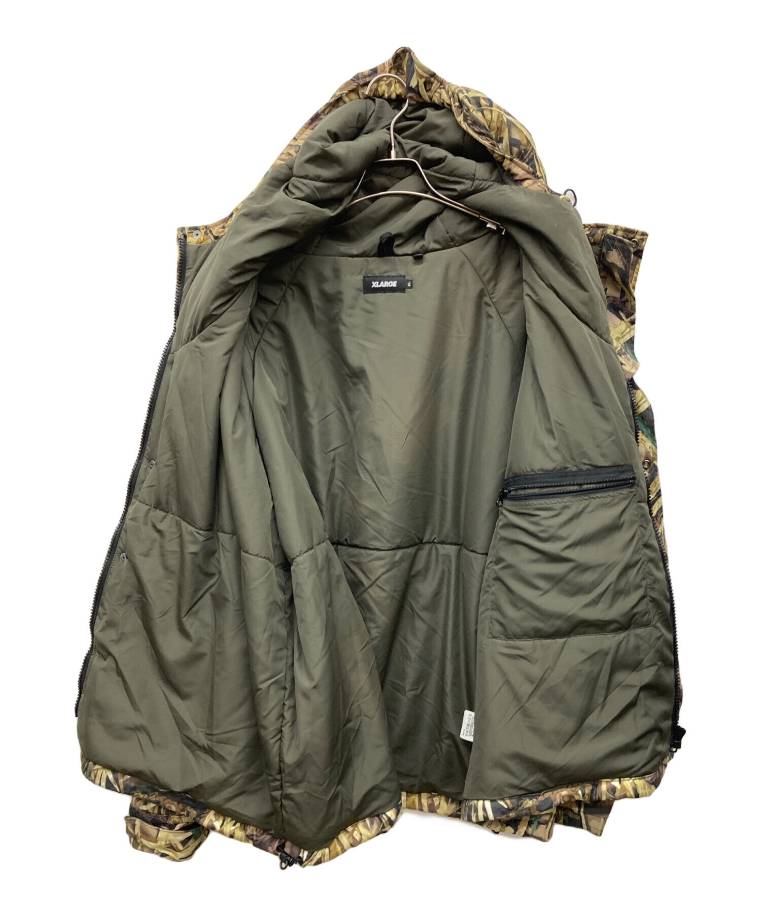 中古・古着通販】X-LARGE (エクストララージ) RAGLAN PUFFER HOODED 