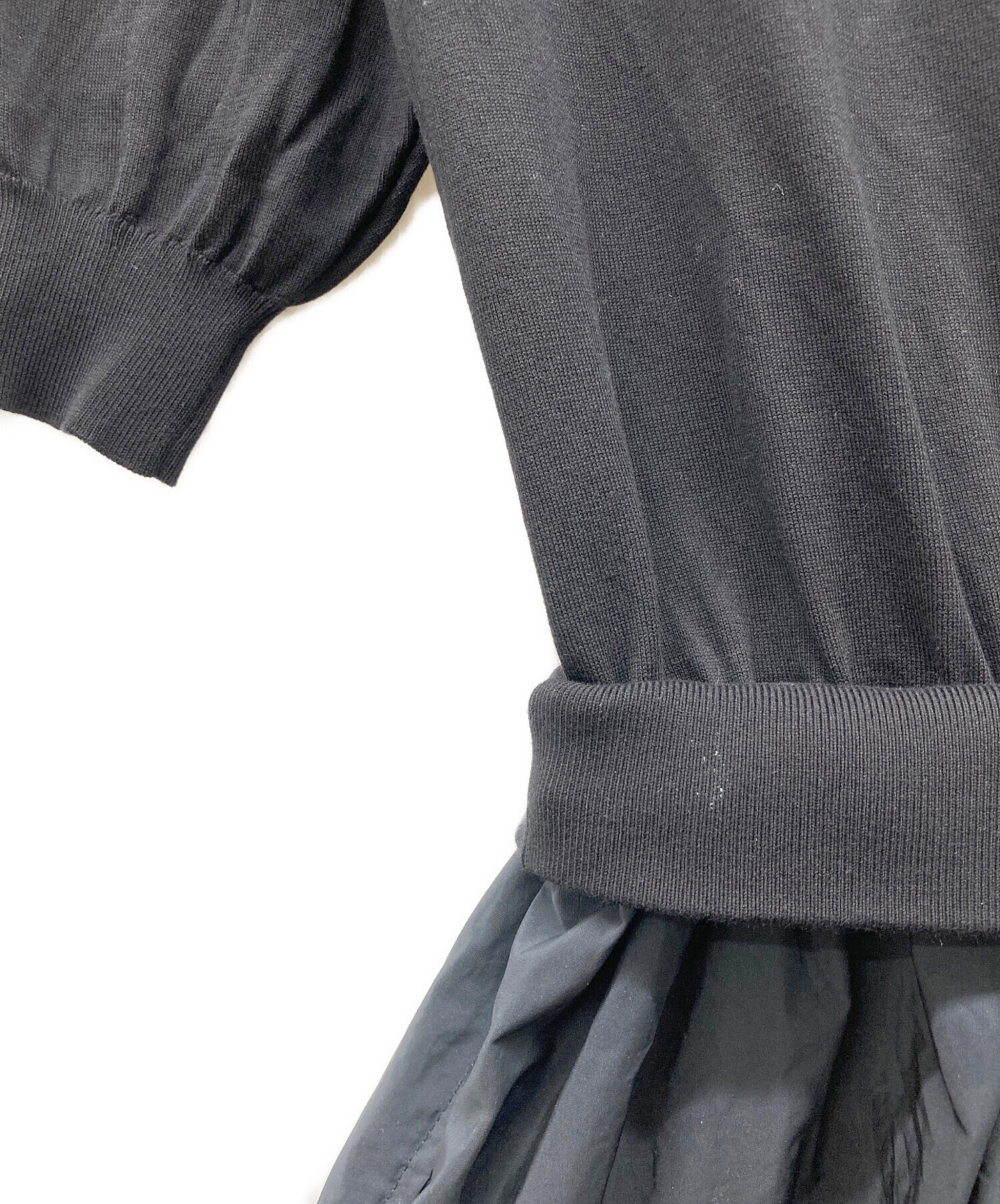 中古・古着通販】DRAWER (ドゥロワー) 16Gxタフタワンピース ブラック