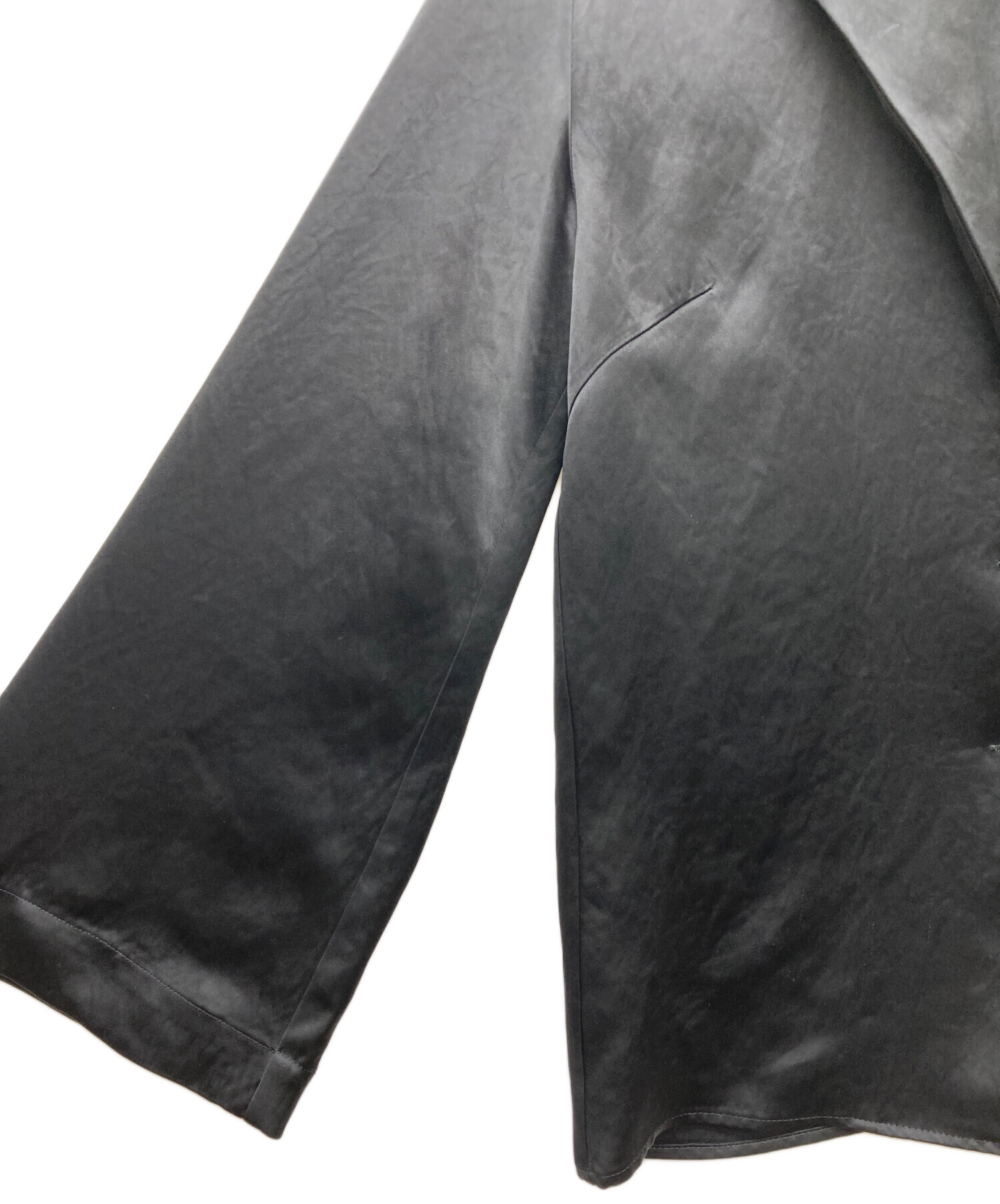 中古・古着通販】CLANE (クラネ) TAILORED SATIN SHIRT ブラック 
