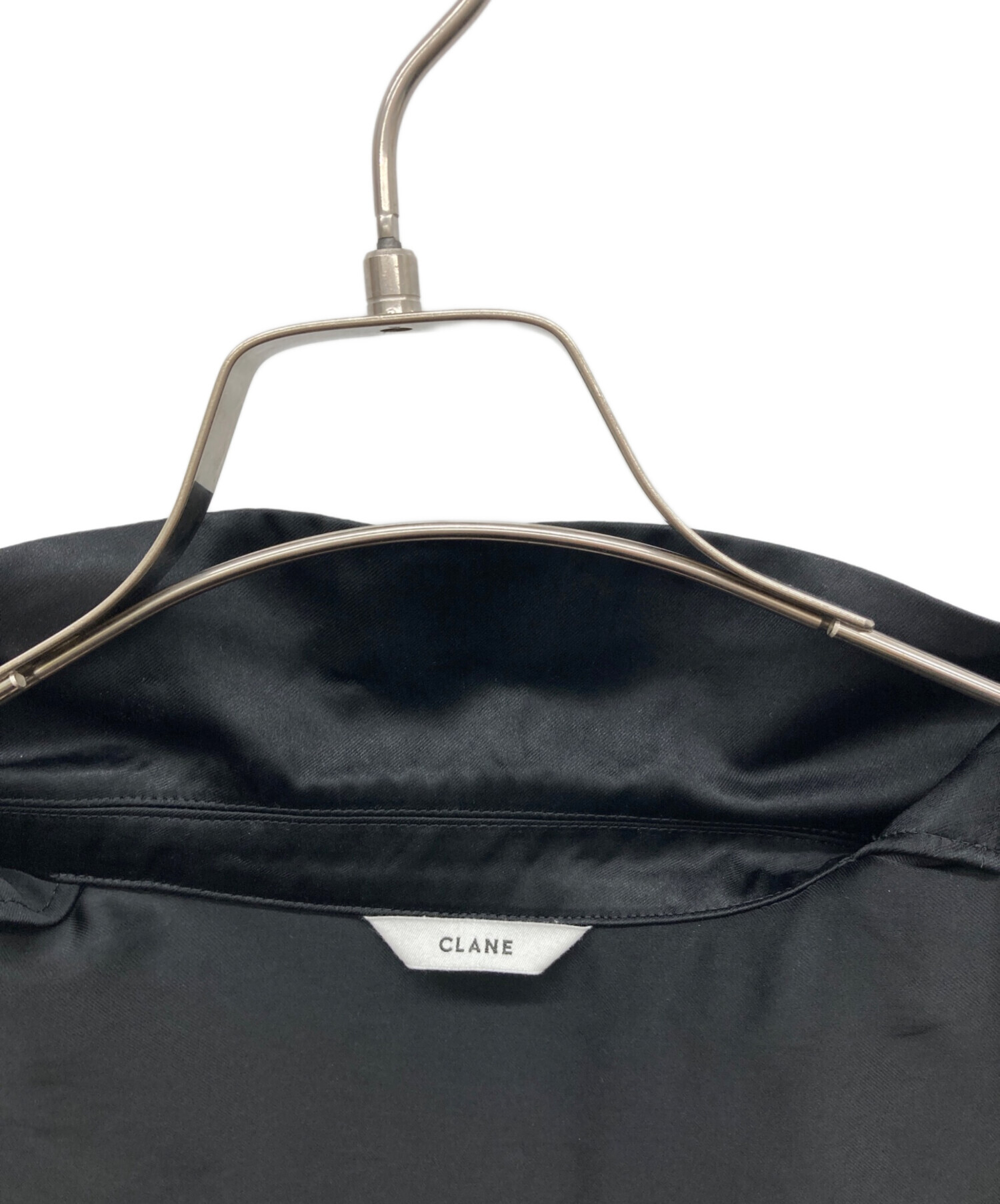 中古・古着通販】CLANE (クラネ) TAILORED SATIN SHIRT ブラック 