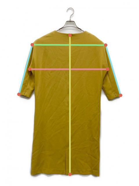 美品　ソージュ soeju ウールライク9分袖ワンピース　グレーSサイズ 美品 ソージュ soeju ウールライク9分袖ワンピース グレーSサイズ