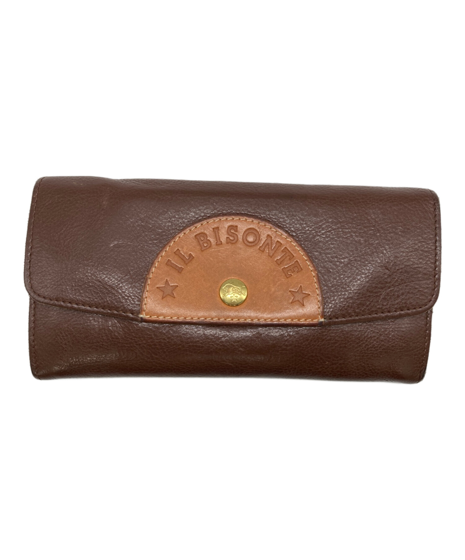中古・古着通販】IL BISONTE (イル ビゾンテ) 長財布 ブラウン 