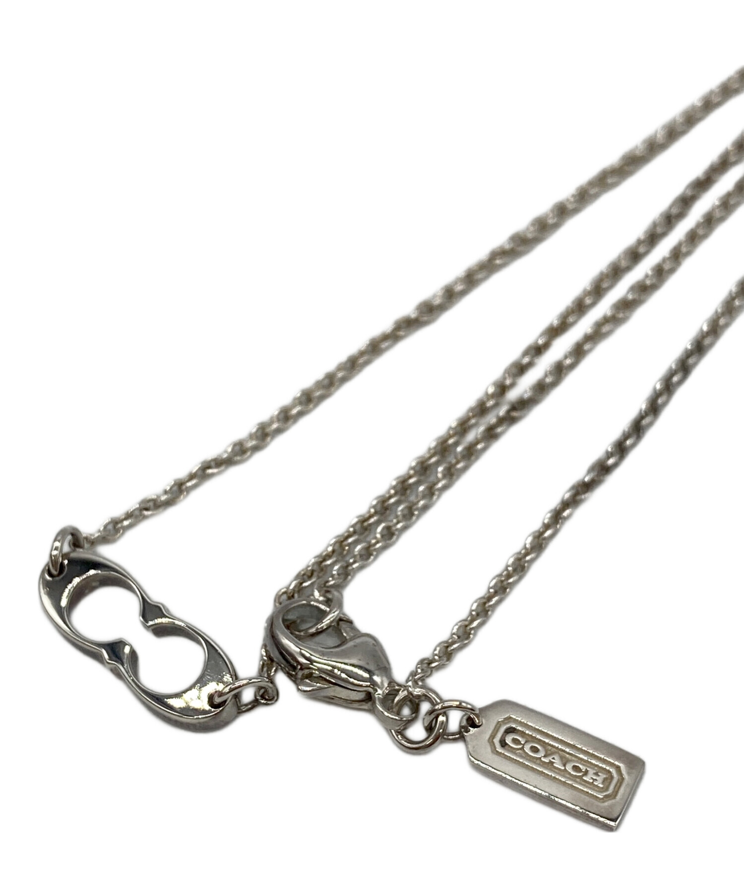 中古・古着通販】COACH (コーチ) Cロゴネックレス シルバー｜ブランド 