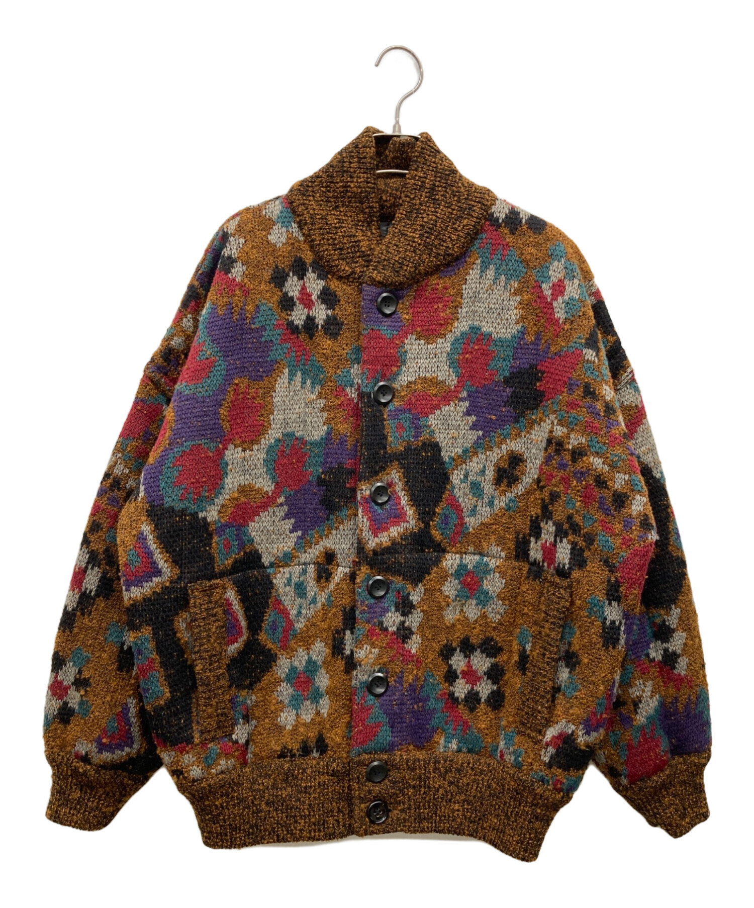 ミッソーニ リバーシブル ウール×モヘア 幾何学模様 イタリア製 4way 中古・古着通販】MISSONI (ミッソーニ) リバーシブルジャケット