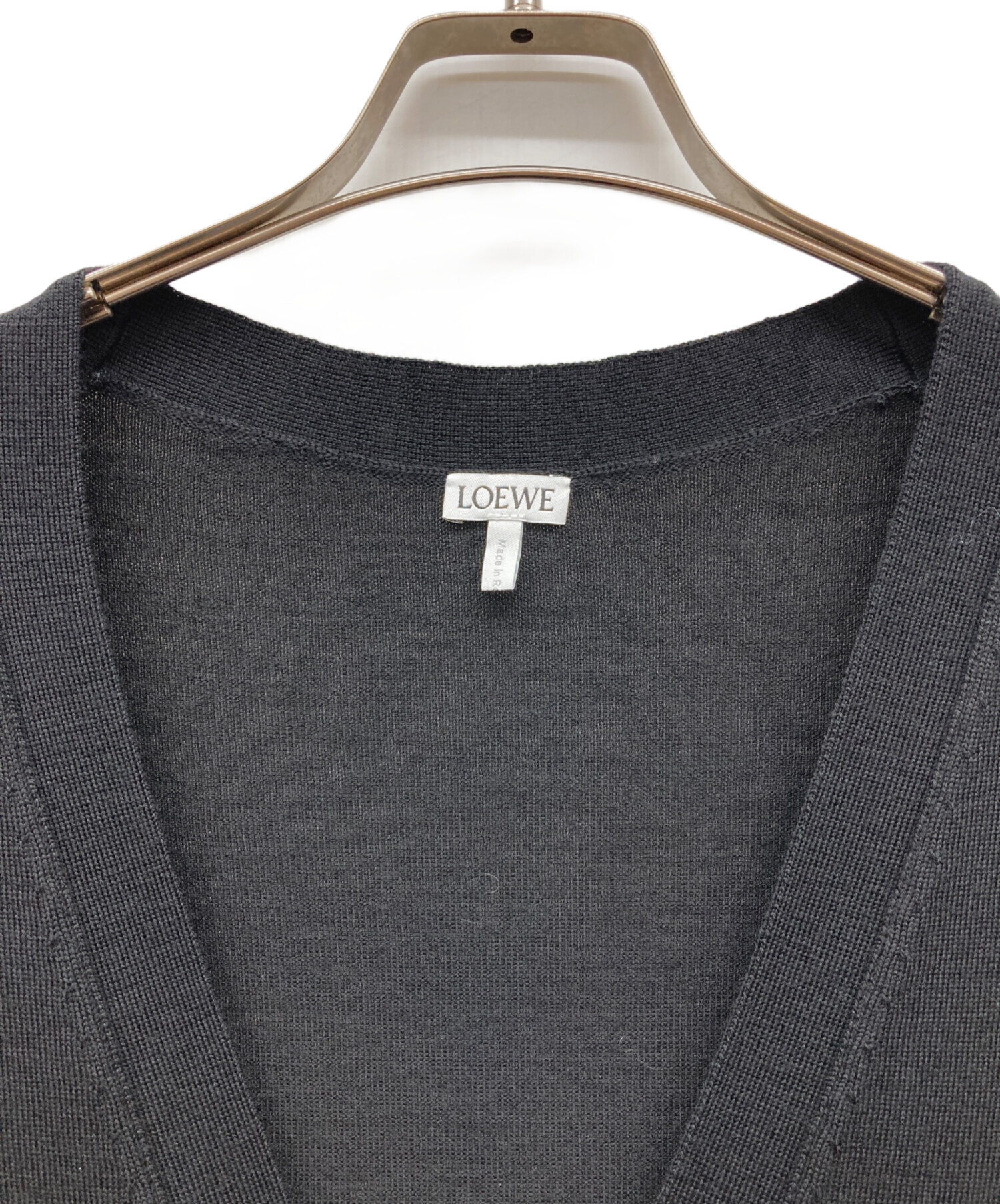 中古・古着通販】LOEWE (ロエベ) カーディガン ブラック サイズ:M