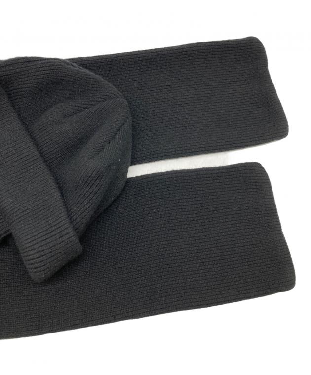 中古・古着通販】CLANE (クラネ) MUFFLER KNIT CAP ブラック サイズ:F