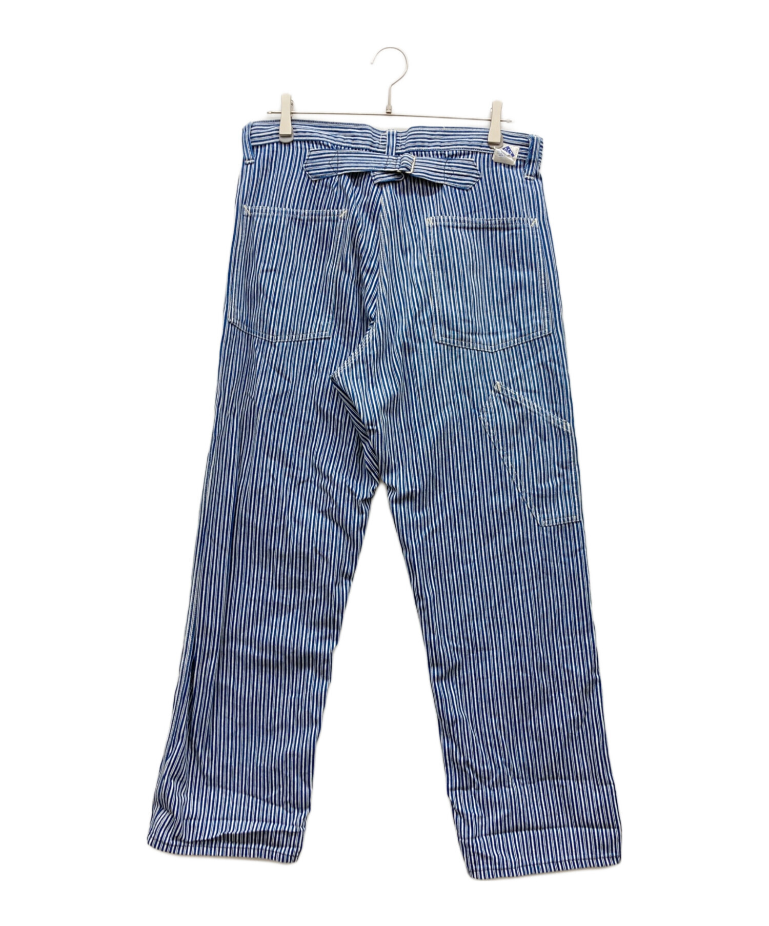 POST OVERALLS ヒッコリーワークパンツ　ポストオーバーオールズ　XL 中古・古着通販】POST O'ALLS (ポストオーバーオールズ) ヒッコリー