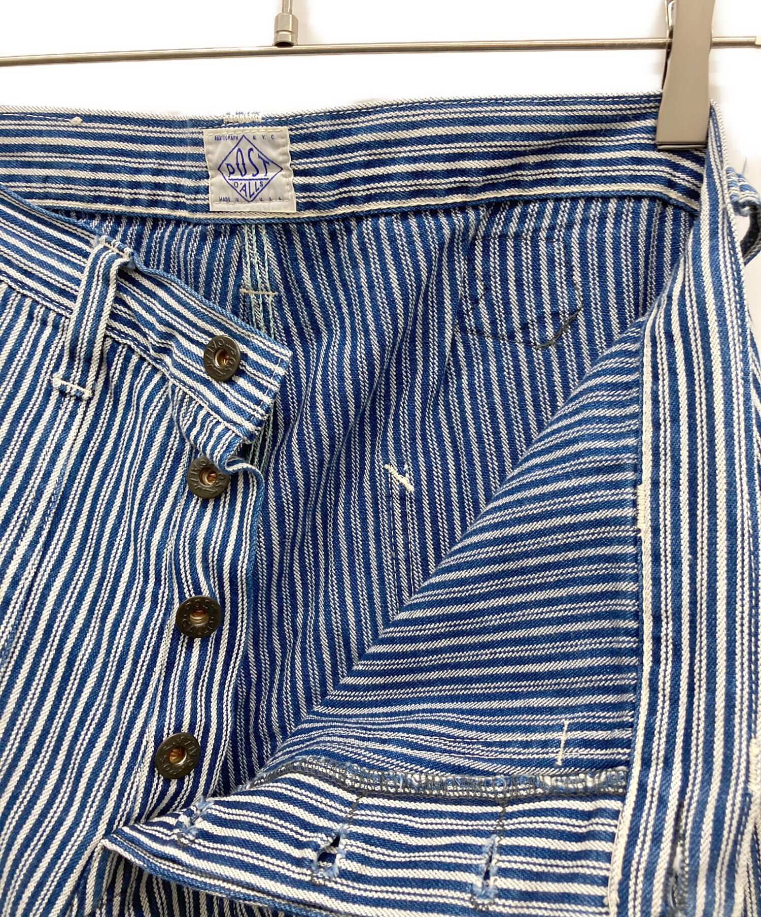 中古・古着通販】POST O'ALLS (ポストオーバーオールズ) ヒッコリー 中古・古着通販】POST O'ALLS (ポストオーバーオールズ) ヒッコリー
