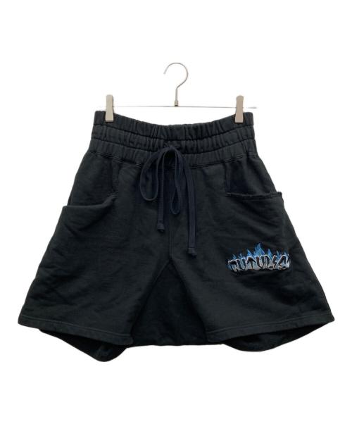『CVTVLIST』カタリスト (1) ロゴ刺繍ハーフパンツ 中古・古着通販】CVTVLIST (カタリスト) ハーフパンツ ブラック サイズ
