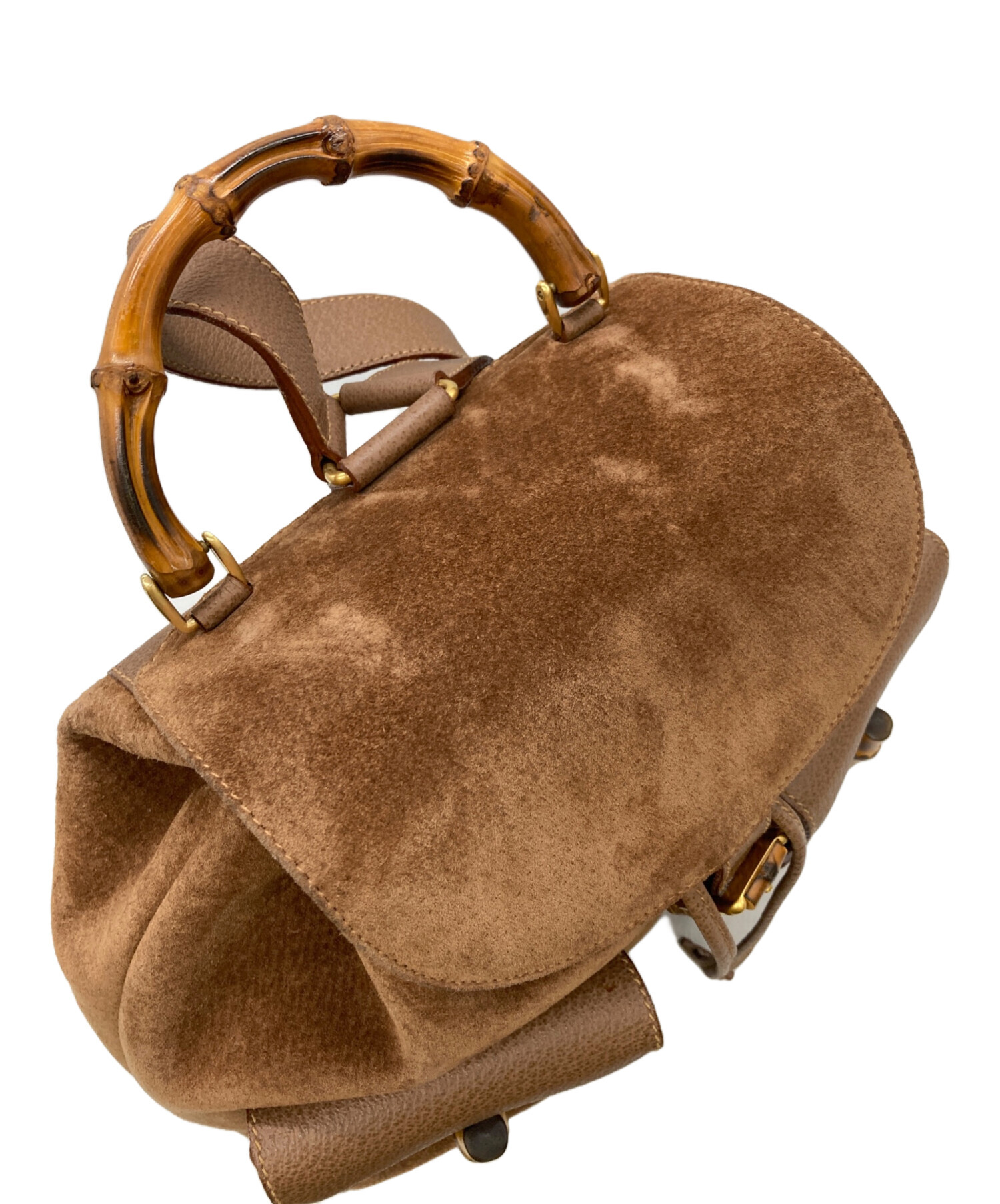 【GUCCI】グッチ バンブー スエードミニリュック ブラウン 中古 中古・古着通販】GUCCI (グッチ) フラップスエードミニリュック
