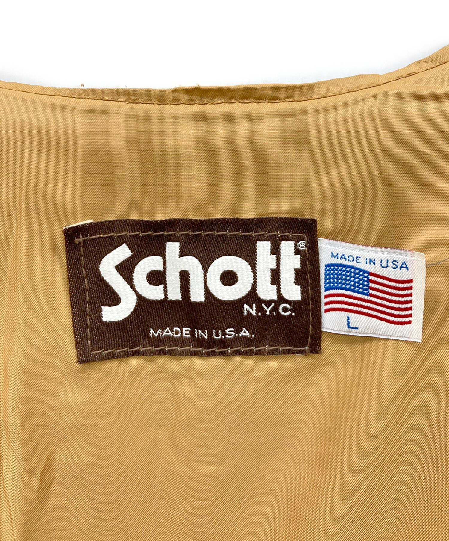 中古・古着通販】Schott (ショット) スウェードベスト ブラウン サイズ